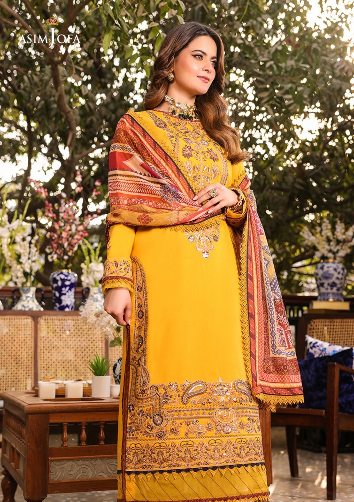 Lawn Collection - Asim Jofa - Zarq Barq - AJZB#1 - Official Asim Jofa - Agha Fabrics UK