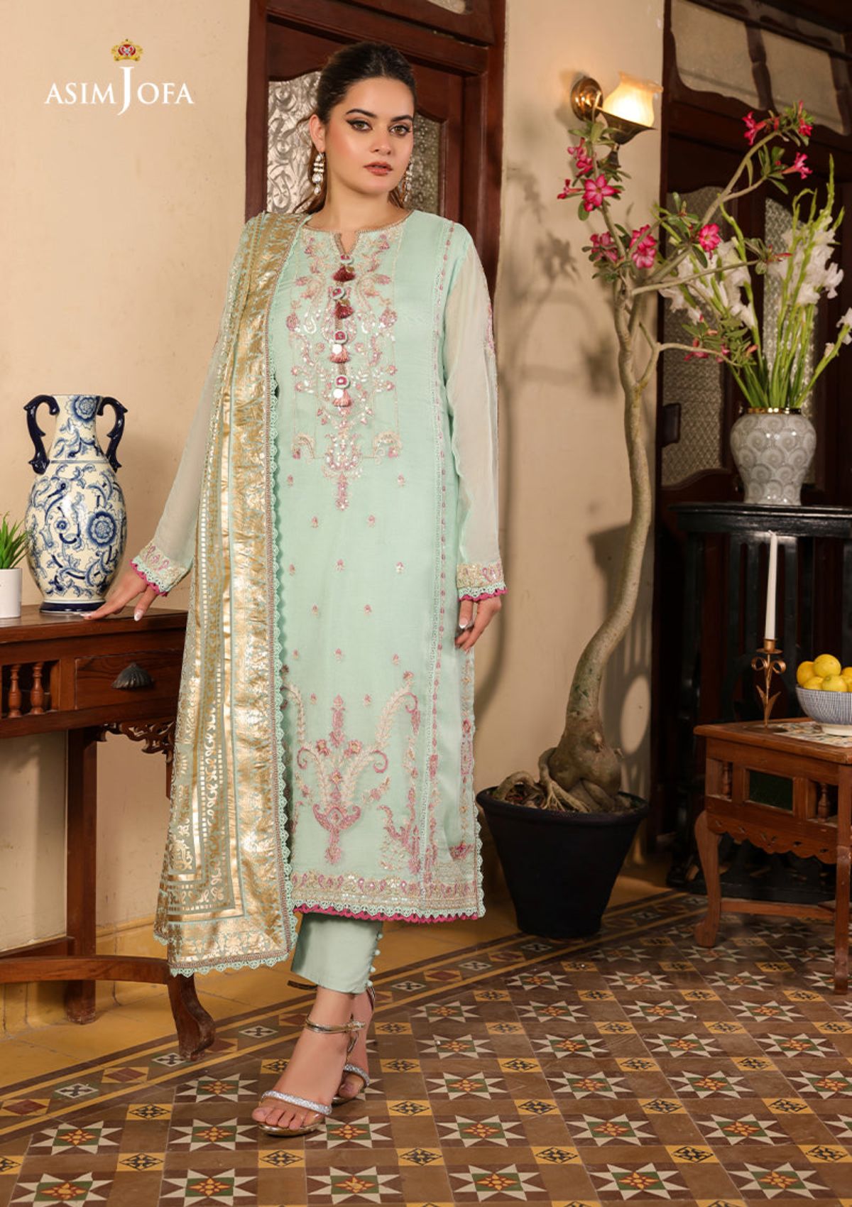 Lawn Collection - Asim Jofa - Zarq Barq - AJZB#21 - Official Asim Jofa - Agha Fabrics UK