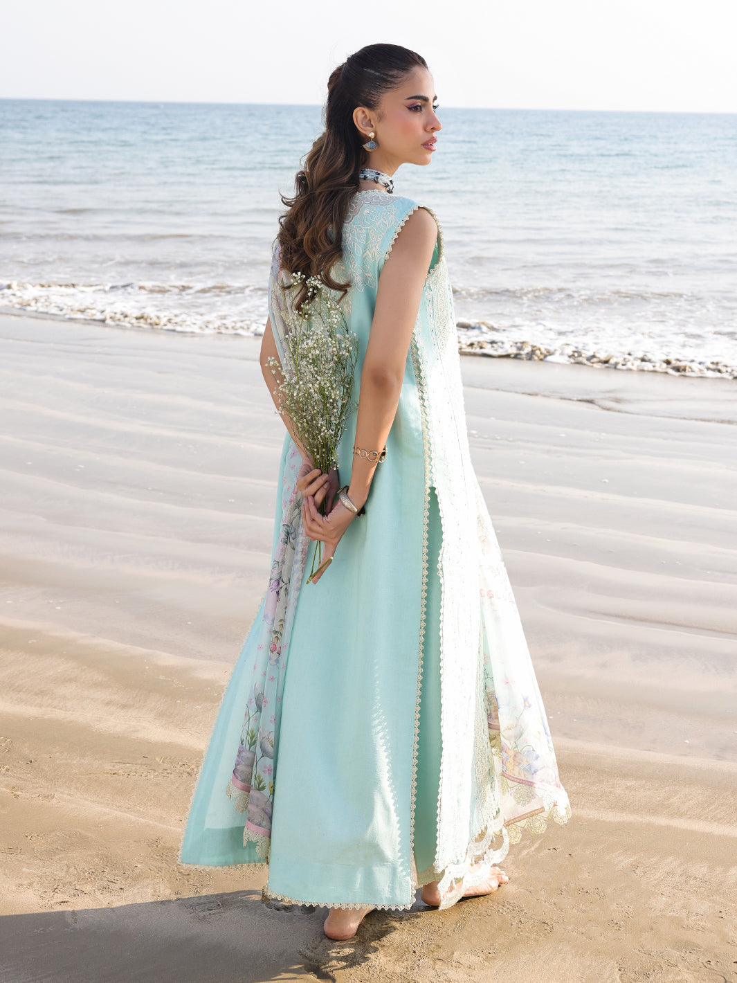 Faiza Faisal | Marine Luxury Lawn 25 | AINE - Official Faiza Faisal - Agha Fabrics UK