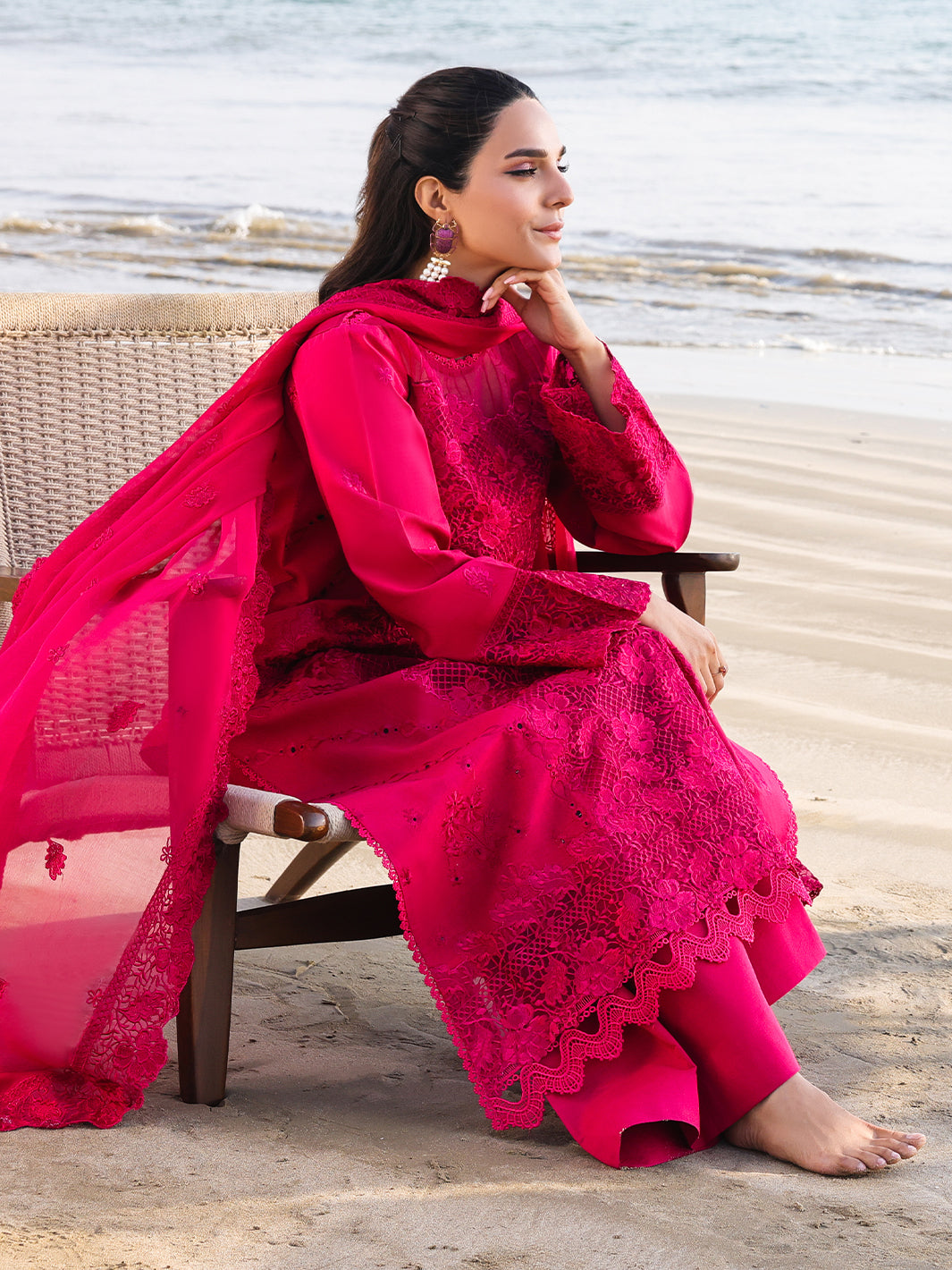 Faiza Faisal | Marine Luxury Lawn 25 | AROHA - Official Lawn - Agha Fabrics UK