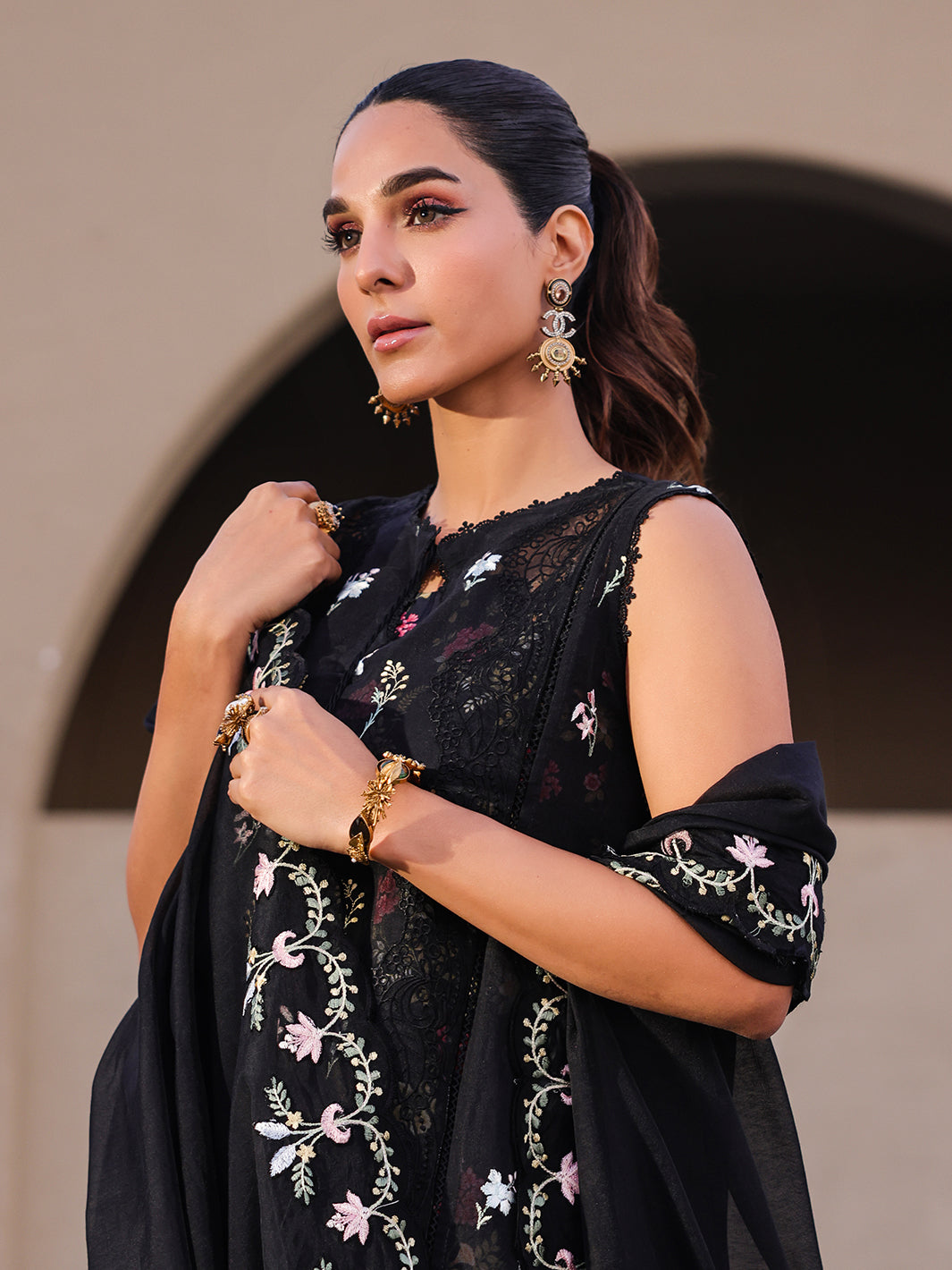 Faiza Faisal | Marine Luxury Lawn 25 | ELVA - Official Faiza Faisal - Agha Fabrics UK