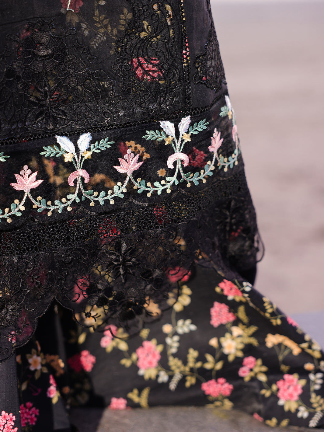 Faiza Faisal | Marine Luxury Lawn 25 | ELVA - Official Faiza Faisal - Agha Fabrics UK