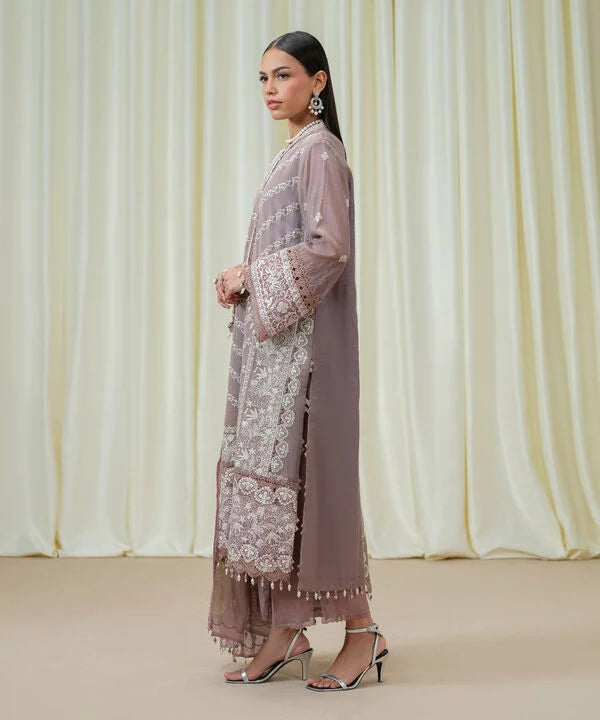 Sapphire | Fall Winter 25 | 3 Piece - Embroidered Muslin Suit 03FELX25V89B