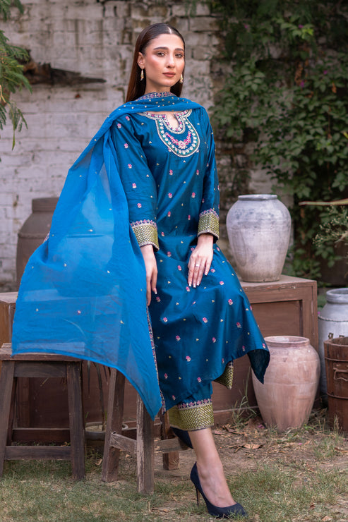 Kross Kulture | Luxury Baharaneh | Sumara (Teal) KLX-00921