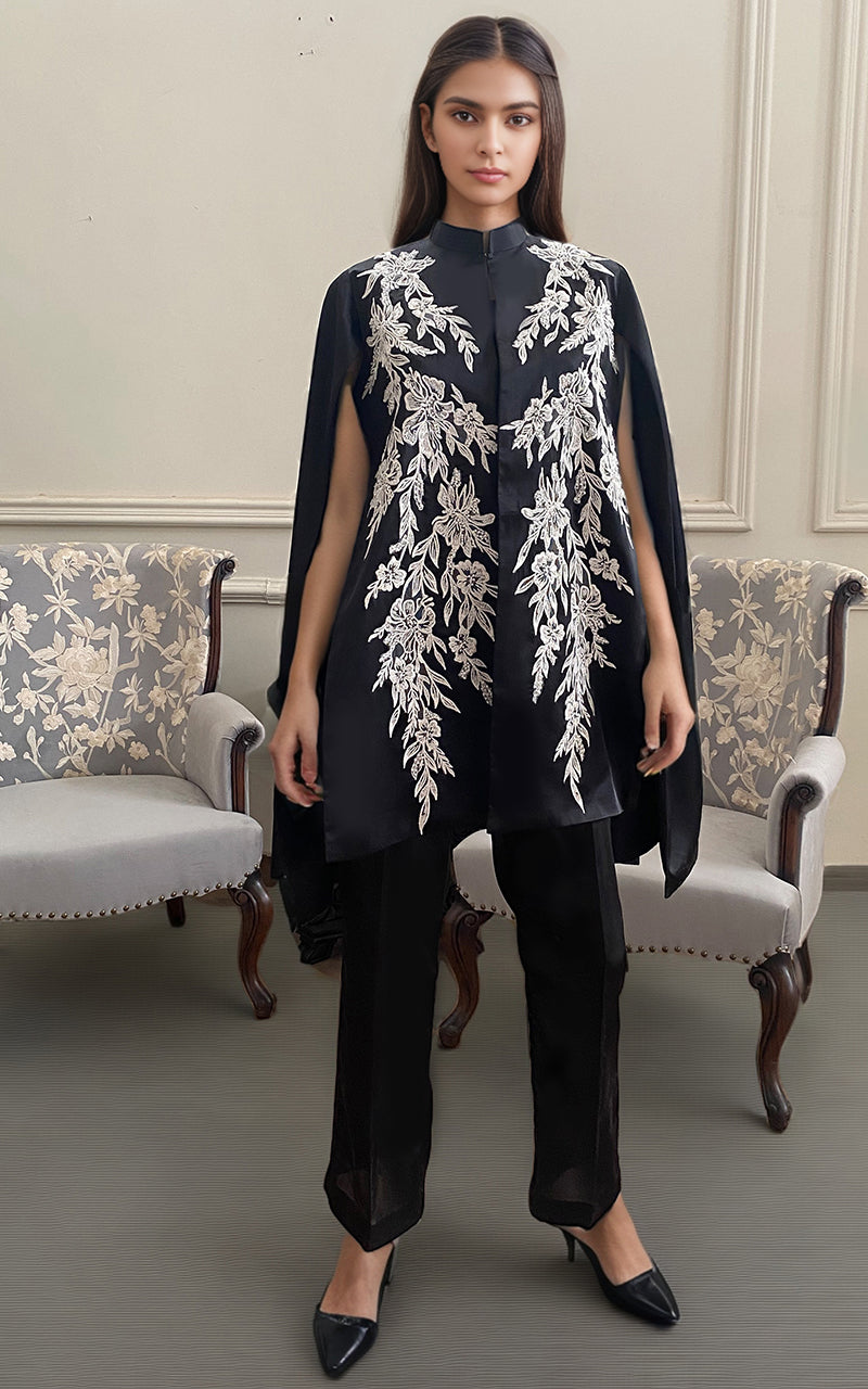 Threads and Motifs | Formal Dresses 25 | Embroidered Cape With Trouser