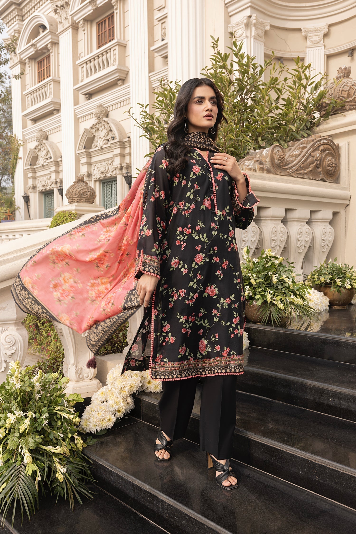 LSM | Embroidered and Printed Lawn | LG-MM-0260