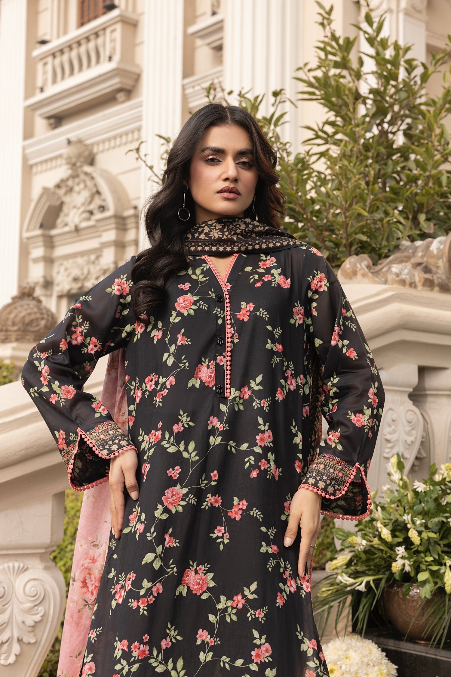 LSM | Embroidered and Printed Lawn | LG-MM-0260