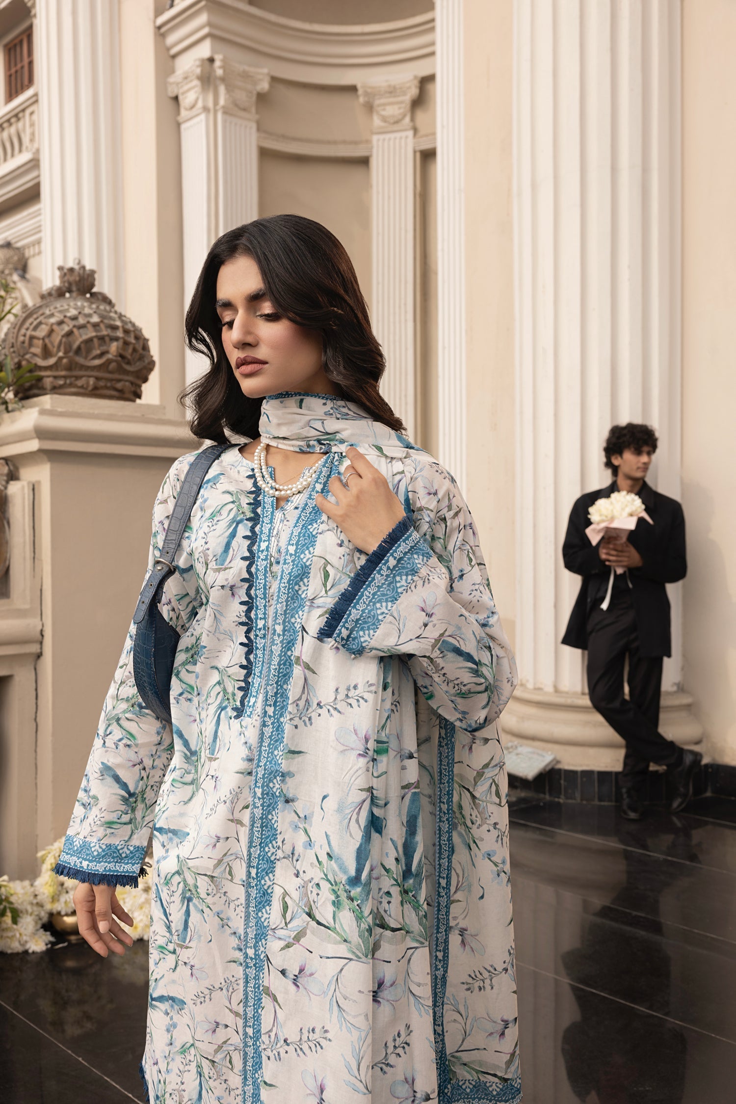 LSM | Embroidered and Printed Lawn | LG-MM-0261