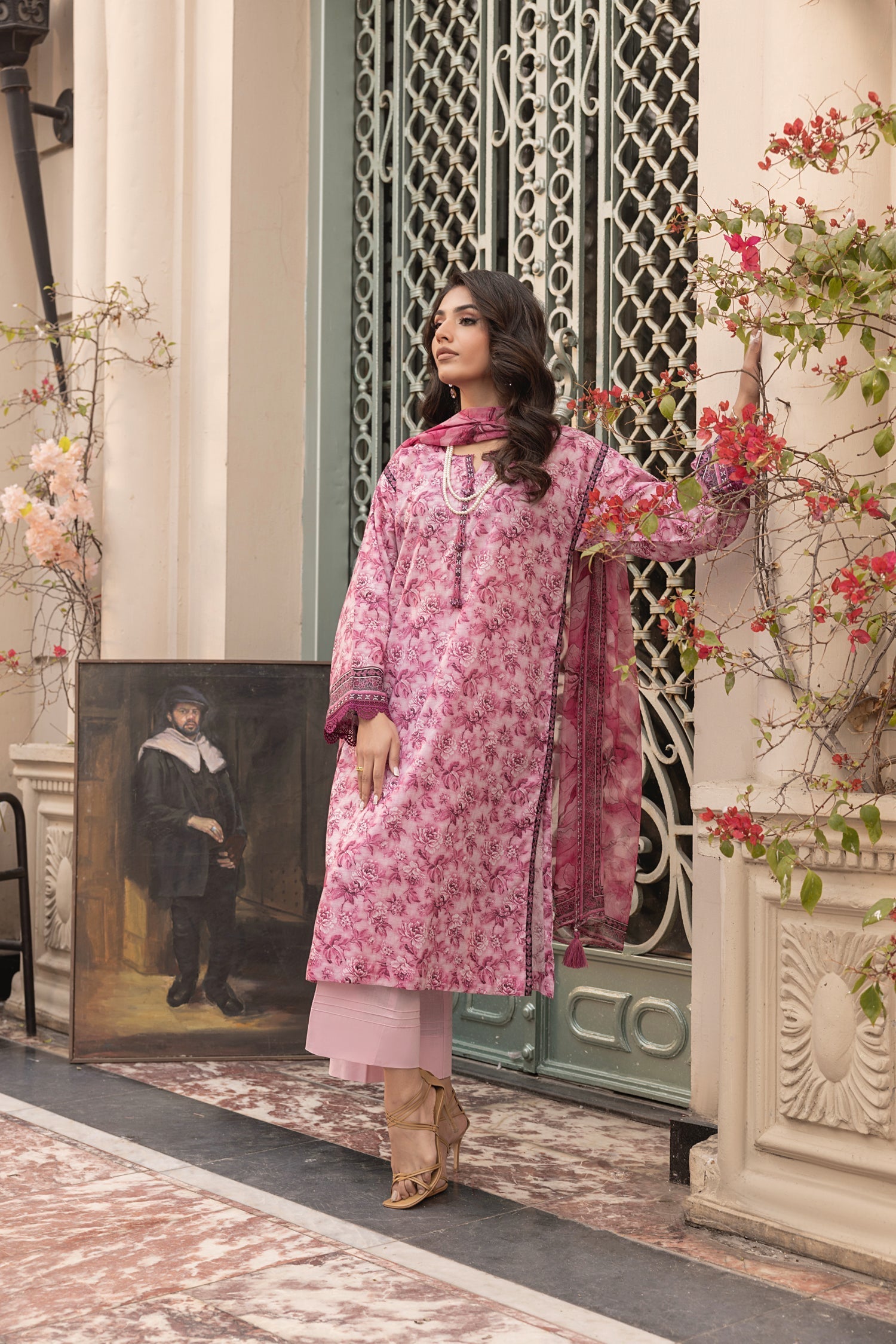 LSM | Embroidered and Printed Lawn | LG-MM-0301