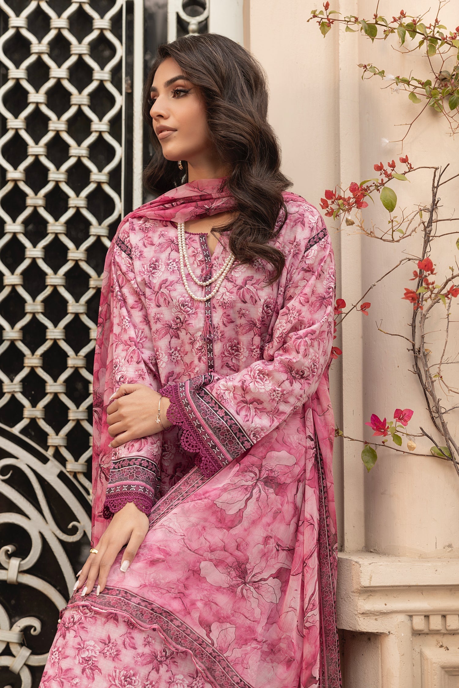 LSM | Embroidered and Printed Lawn | LG-MM-0301