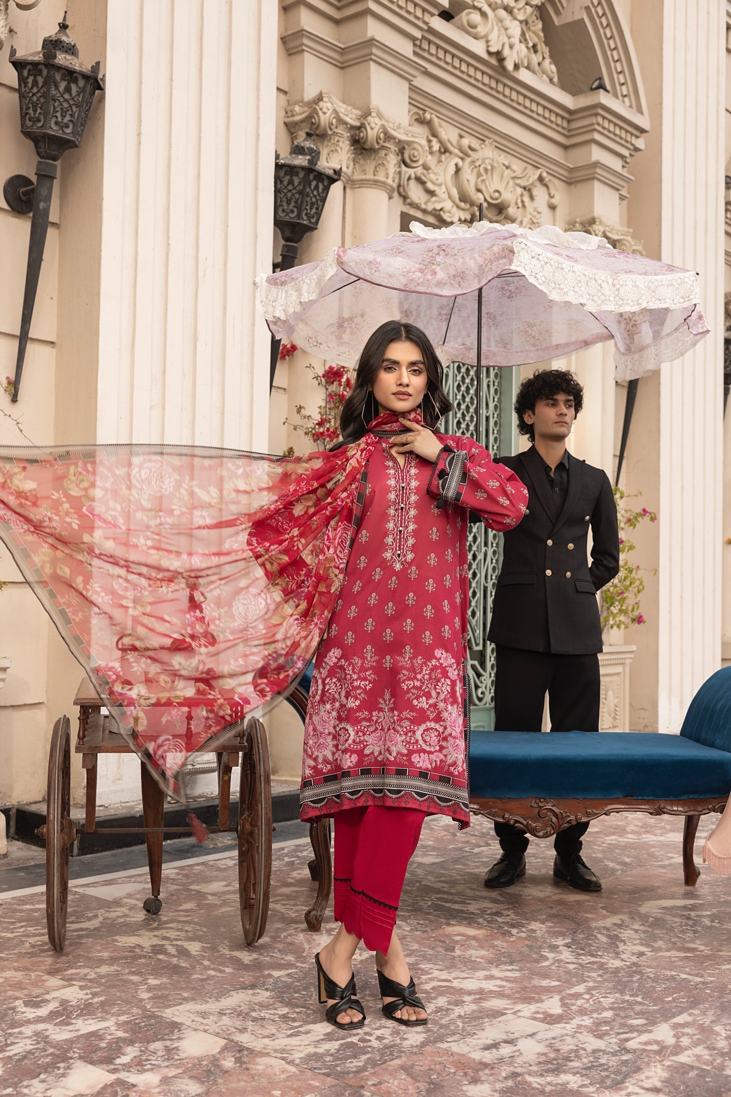 LSM | Embroidered and Printed Lawn | LG-MM-0304