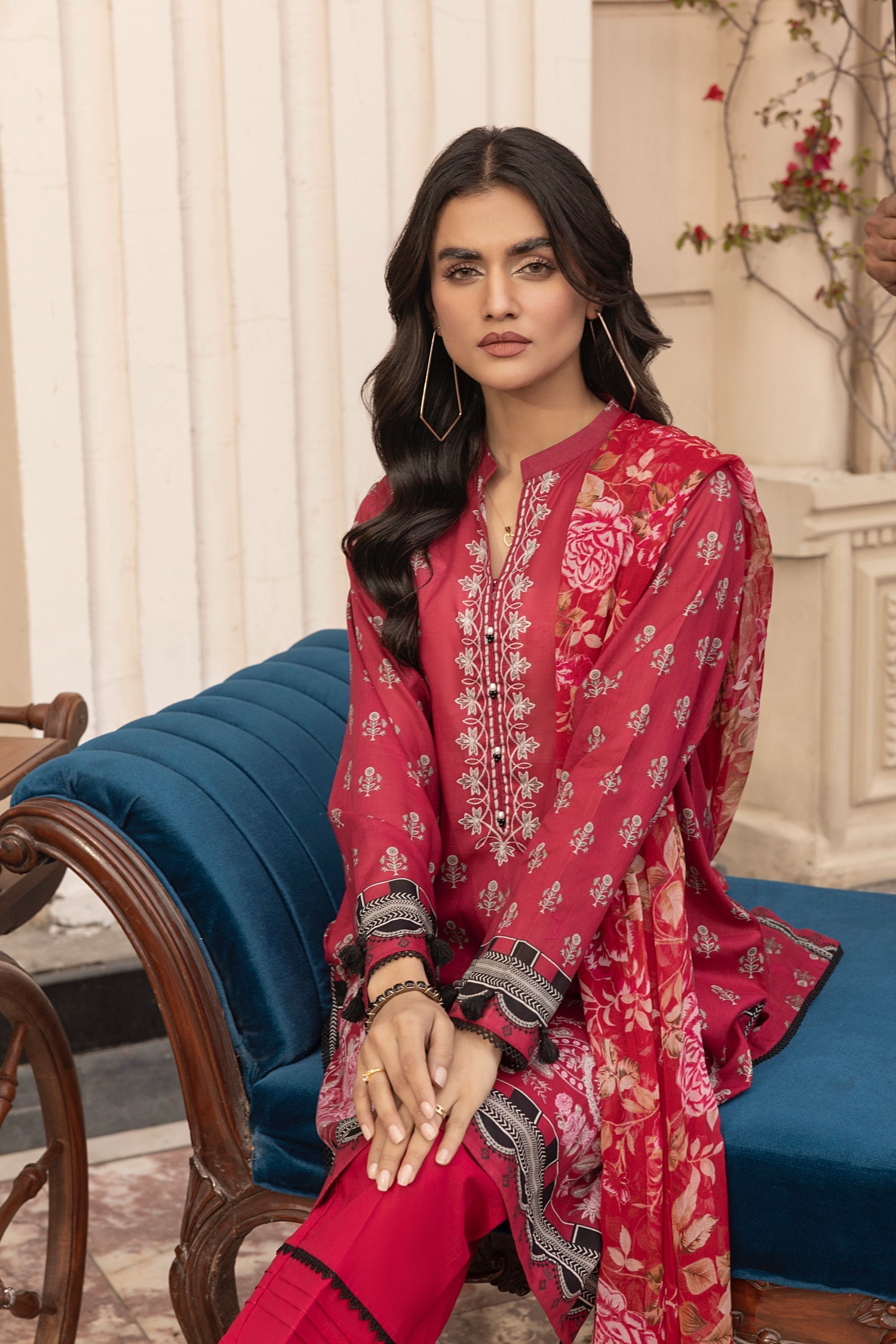 LSM | Embroidered and Printed Lawn | LG-MM-0304