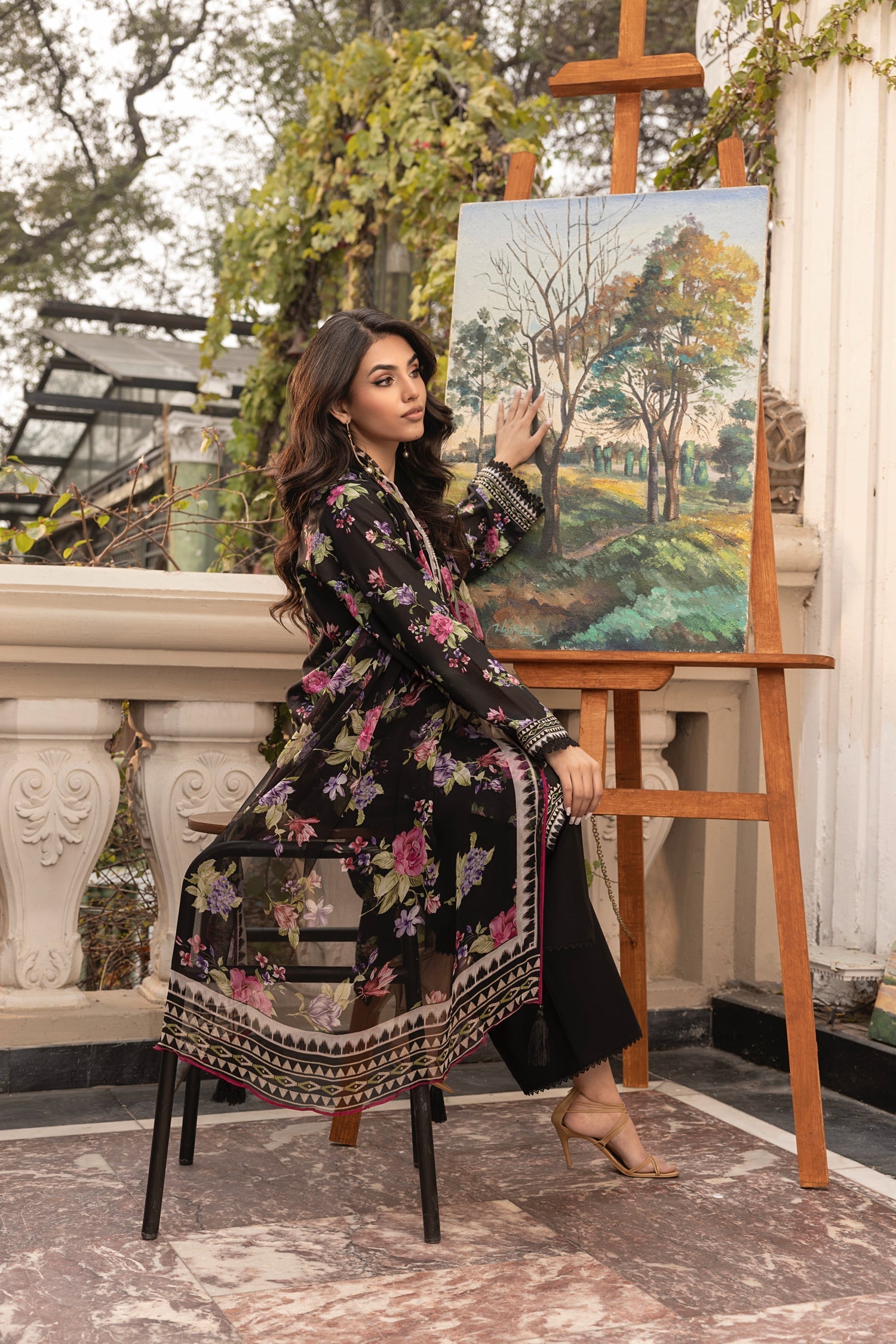 LSM | Embroidered and Printed Lawn | LG-MM-0305