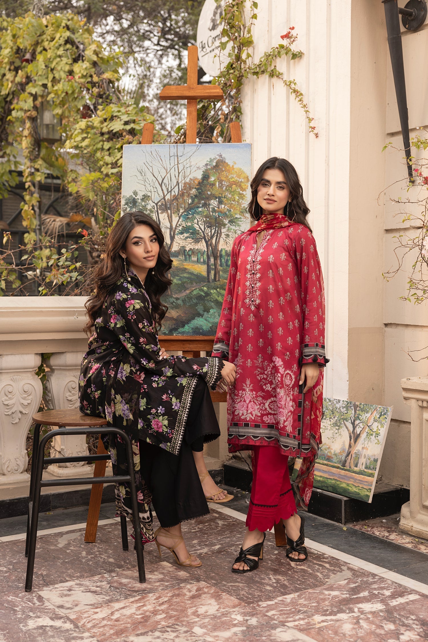 LSM | Embroidered and Printed Lawn | LG-MM-0305