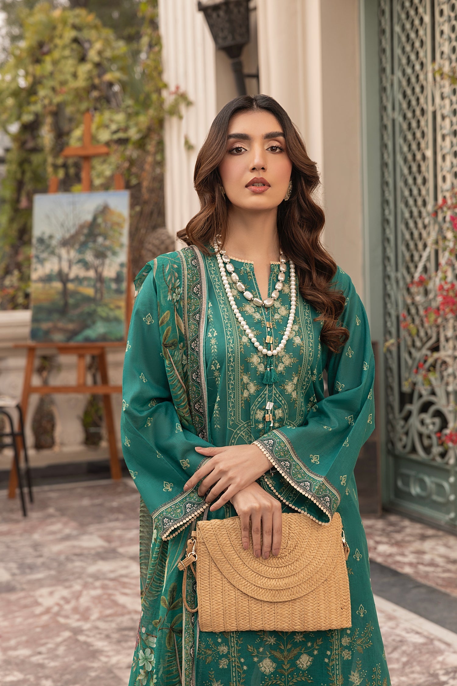 LSM | Embroidered and Printed Lawn | LG-MM-0306