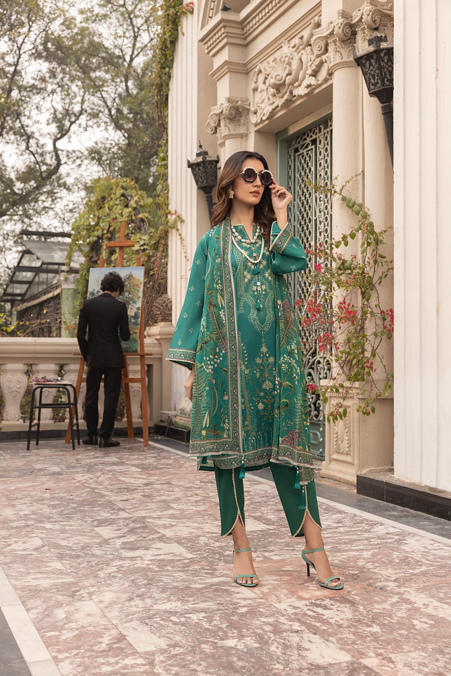 LSM | Embroidered and Printed Lawn | LG-MM-0306