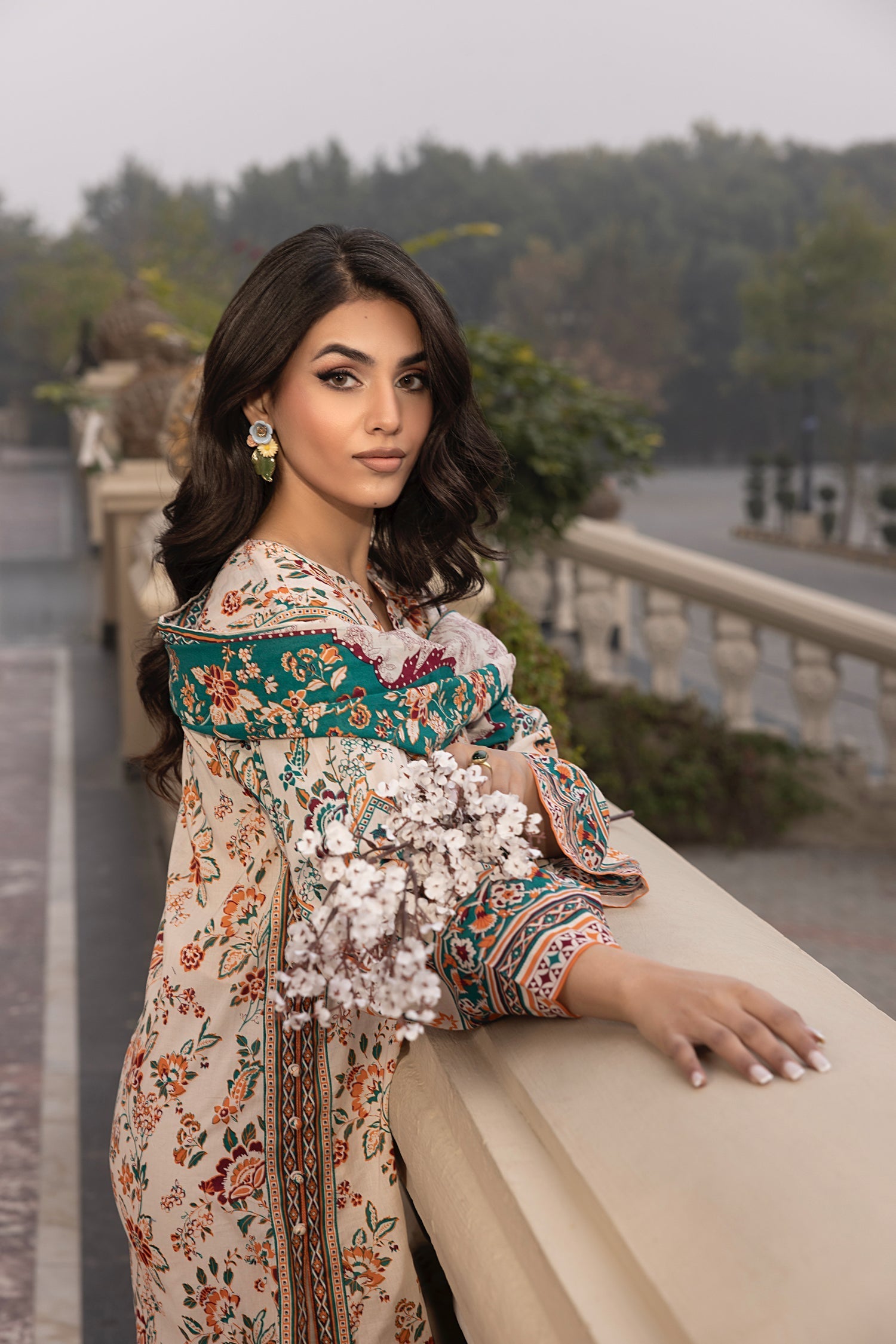 LSM | Embroidered and Printed Lawn | LG-AR-0115