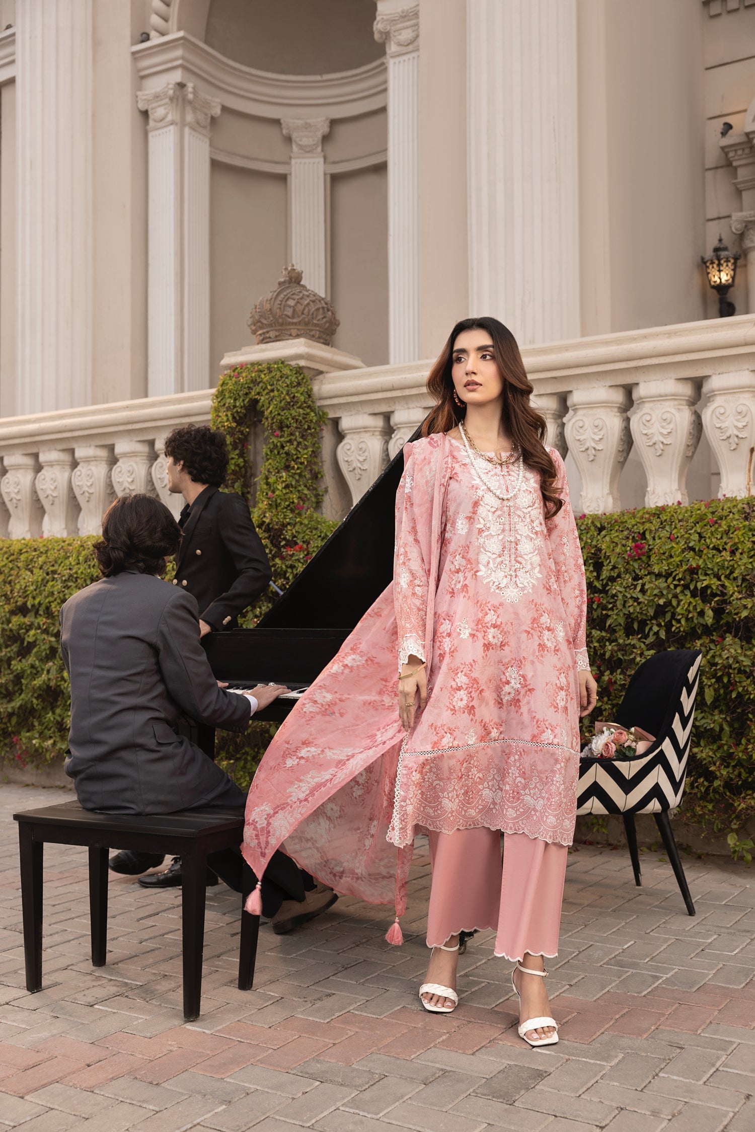 LSM | Embroidered and Printed Lawn | LG-MM-0252