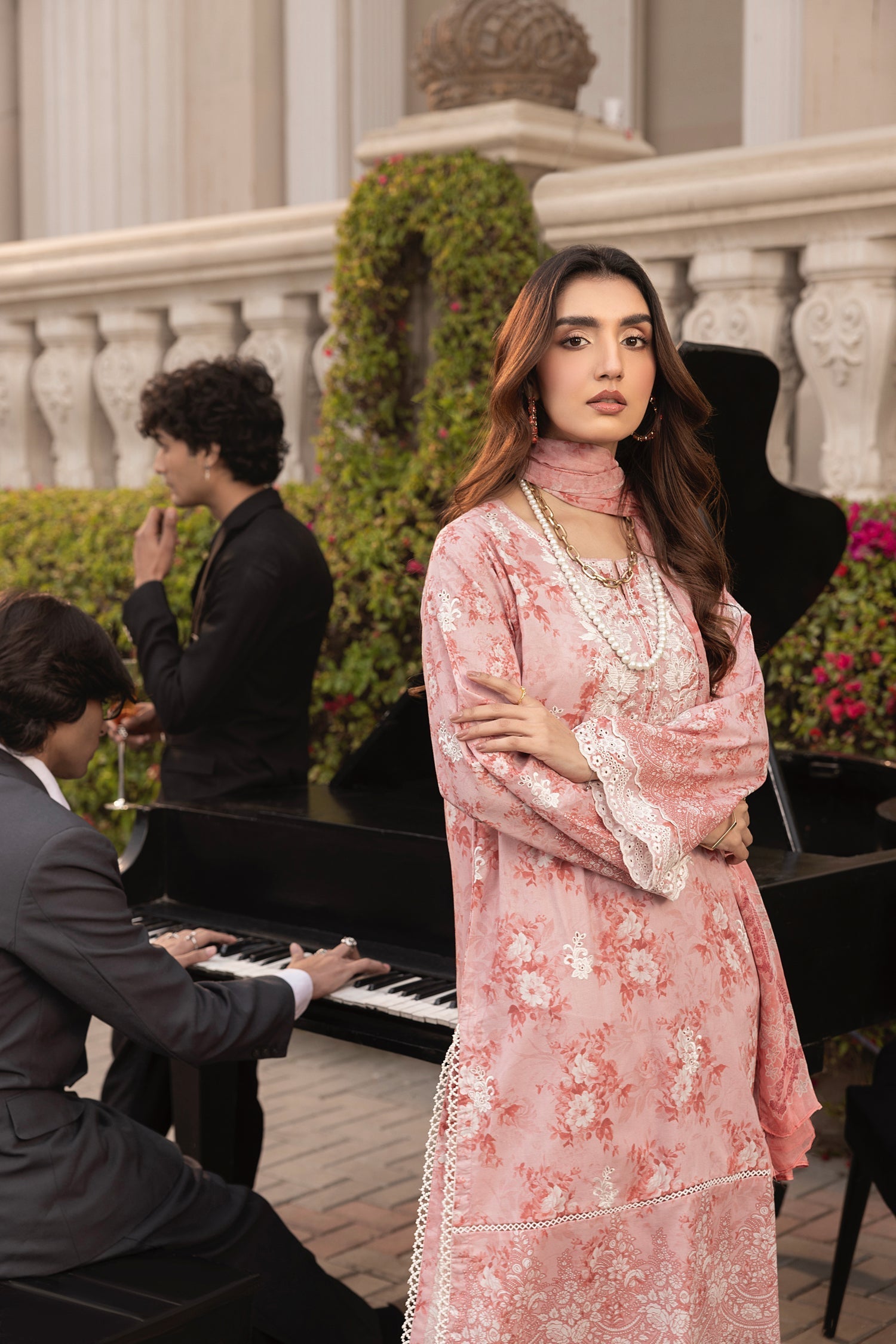 LSM | Embroidered and Printed Lawn | LG-MM-0252