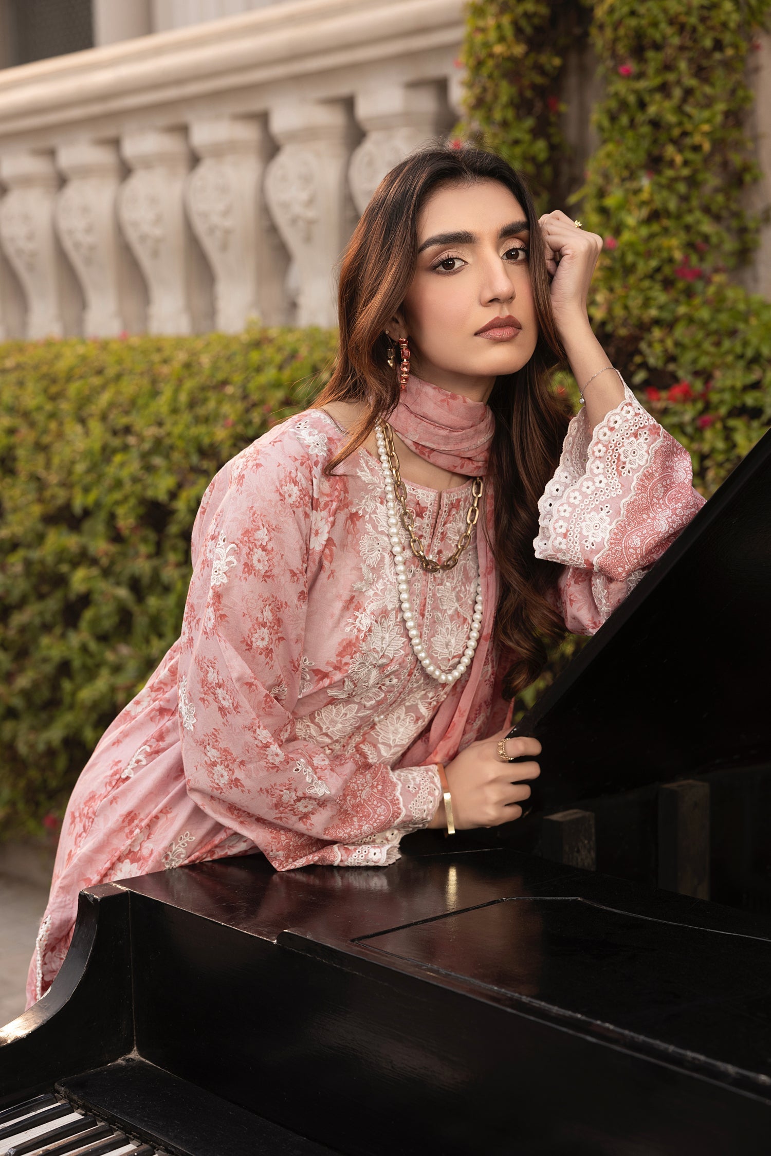 LSM | Embroidered and Printed Lawn | LG-MM-0252