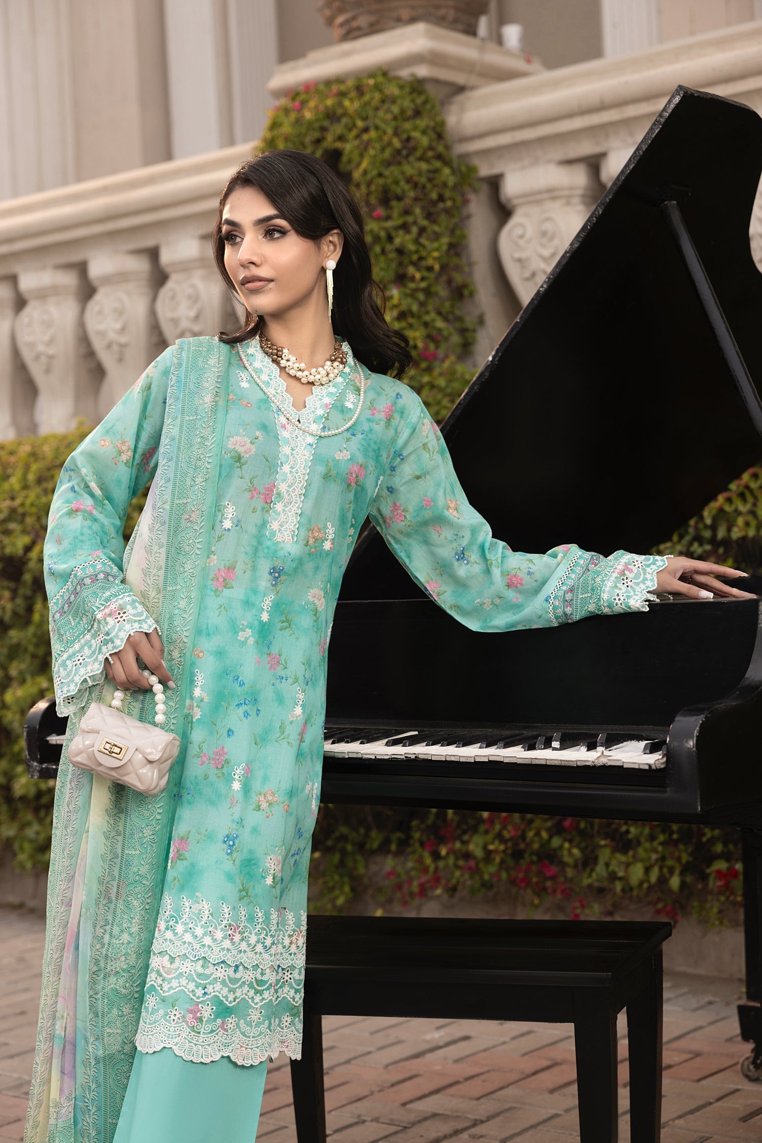 LSM | Embroidered and Printed Lawn | LG-MM-0253