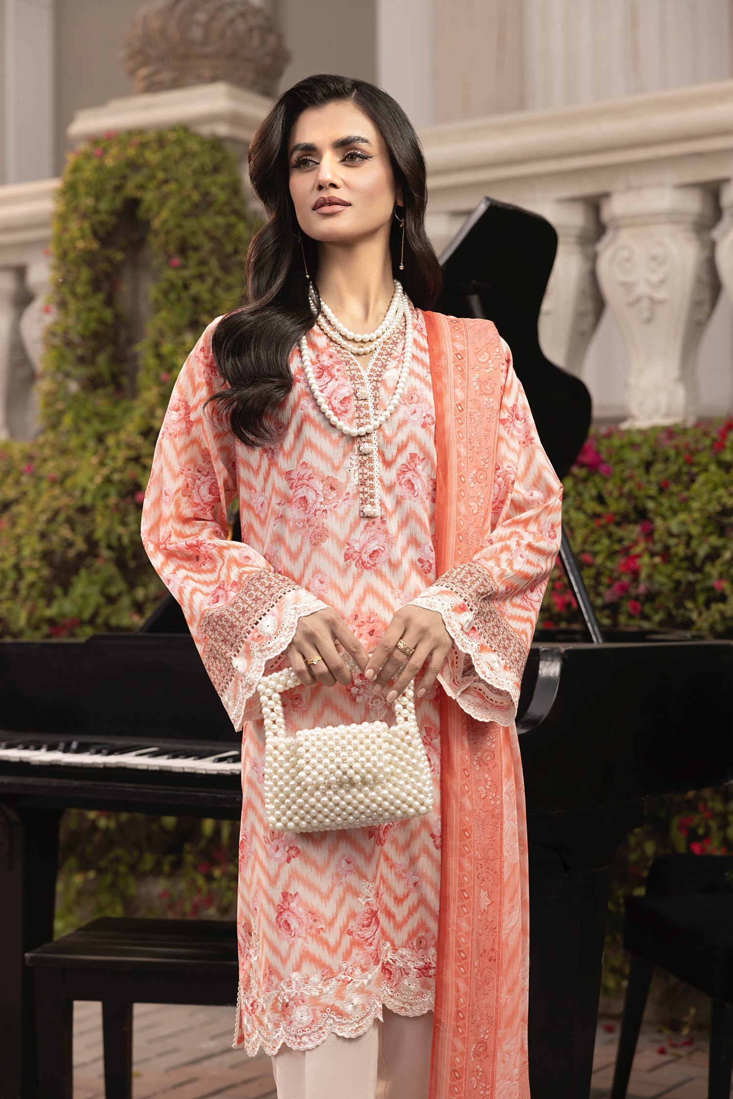 LSM | Embroidered and Printed Lawn | LG-MM-0254