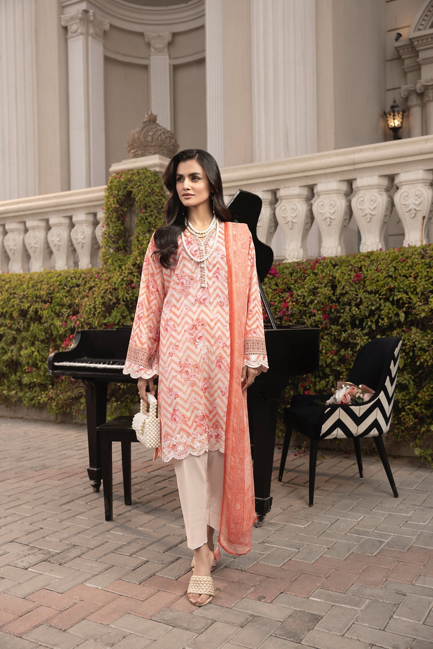 LSM | Embroidered and Printed Lawn | LG-MM-0254