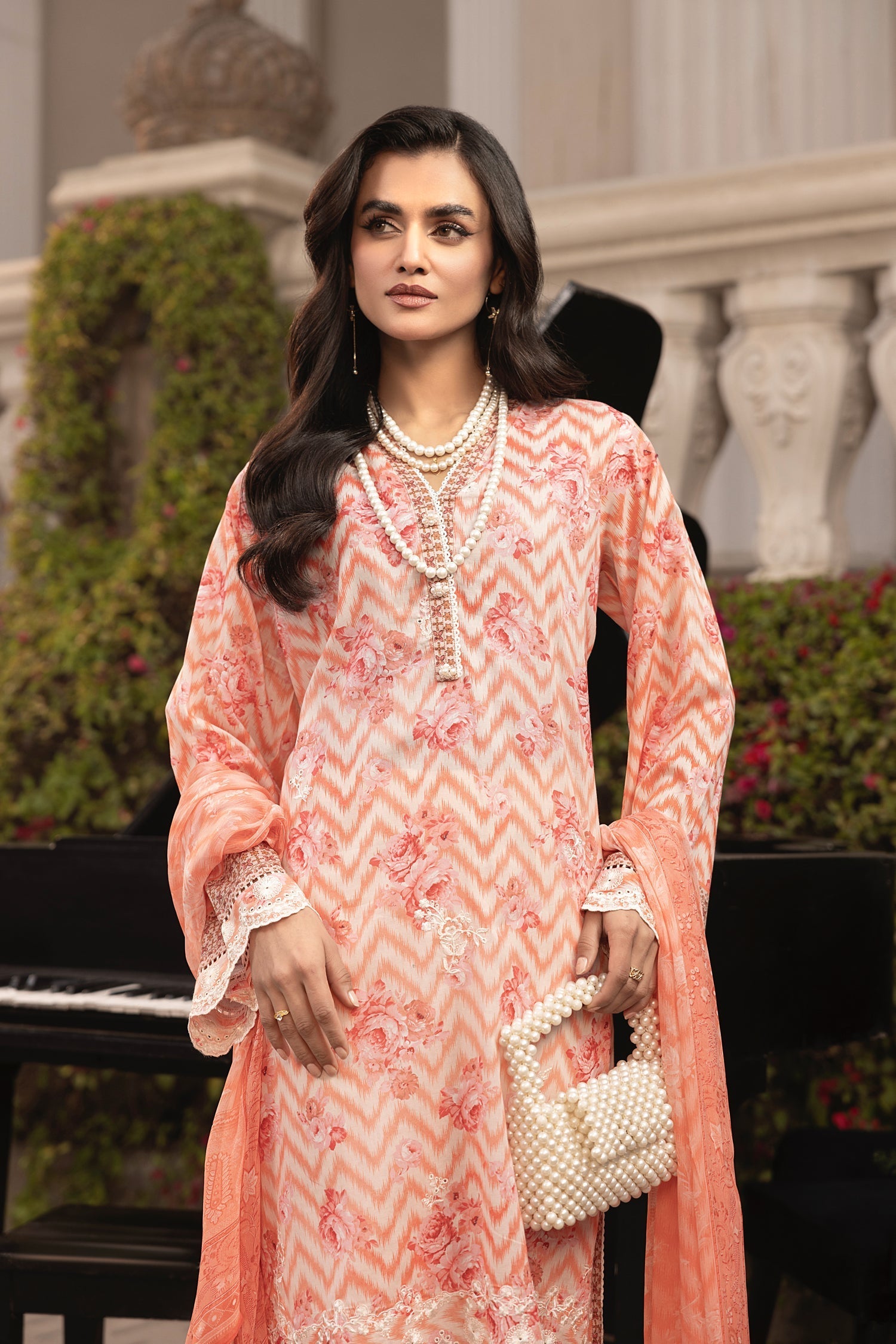 LSM | Embroidered and Printed Lawn | LG-MM-0254