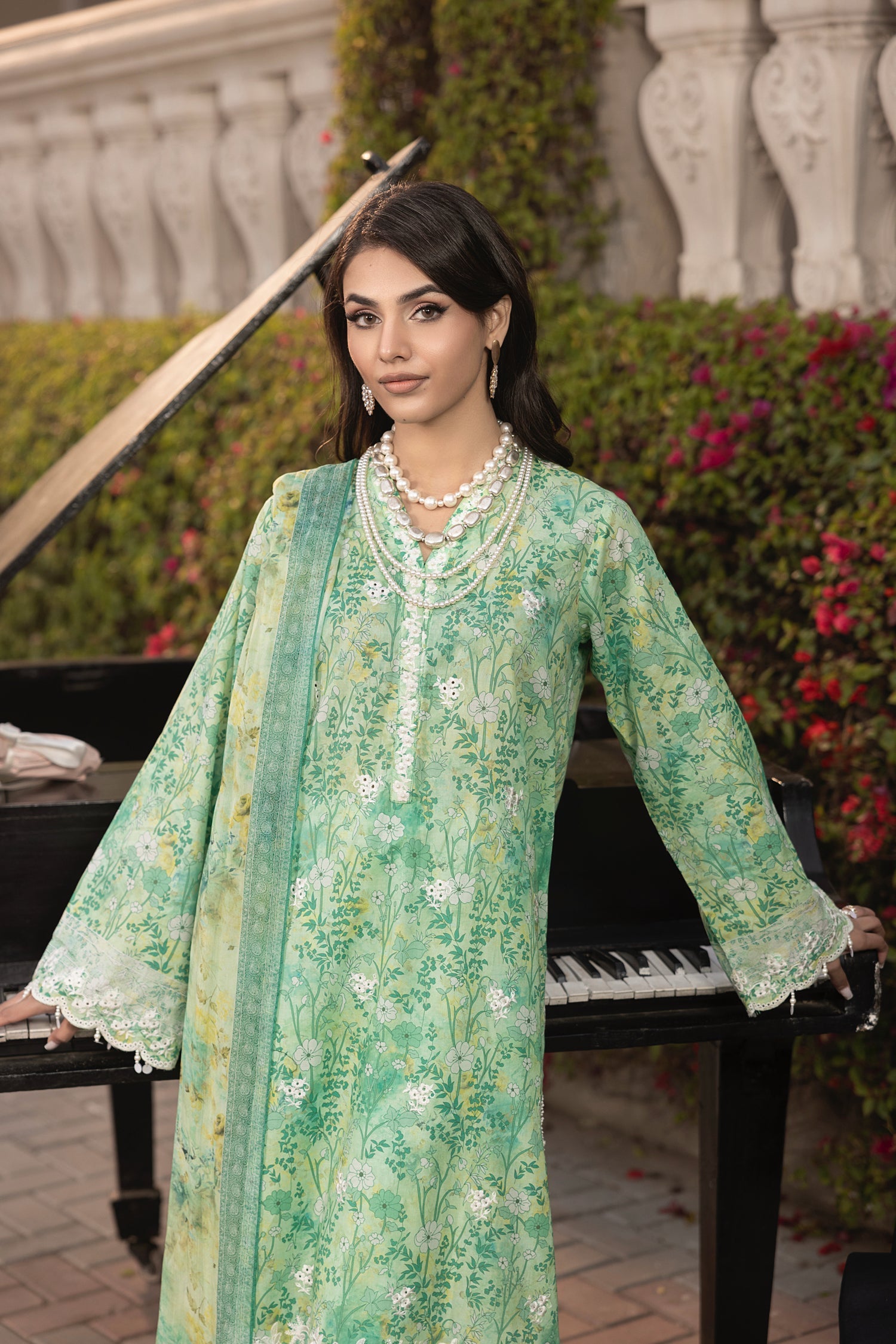 LSM | Embroidered and Printed Lawn | LG-MM-0255