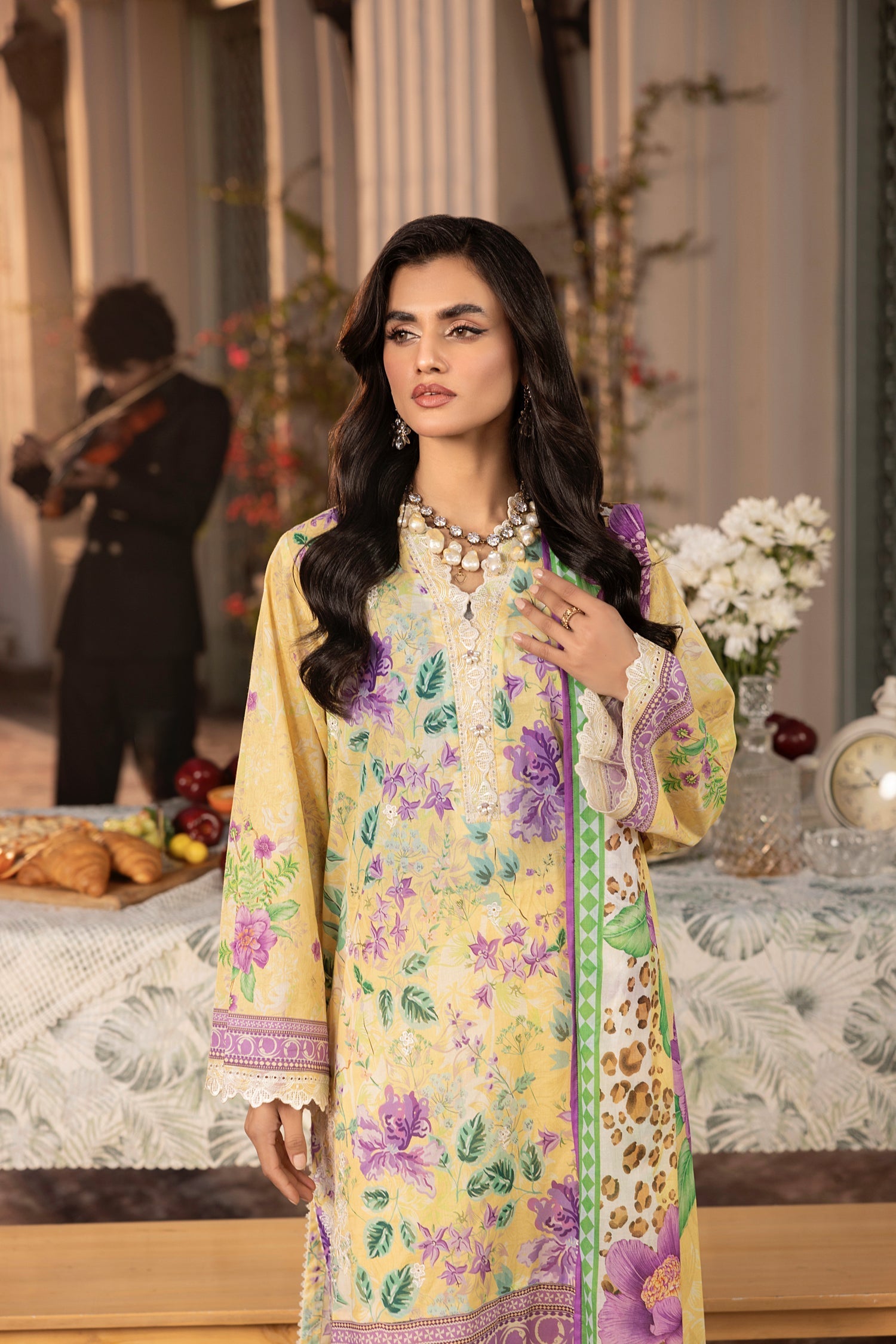 LSM | Embroidered and Printed Lawn | LG-RL-0185
