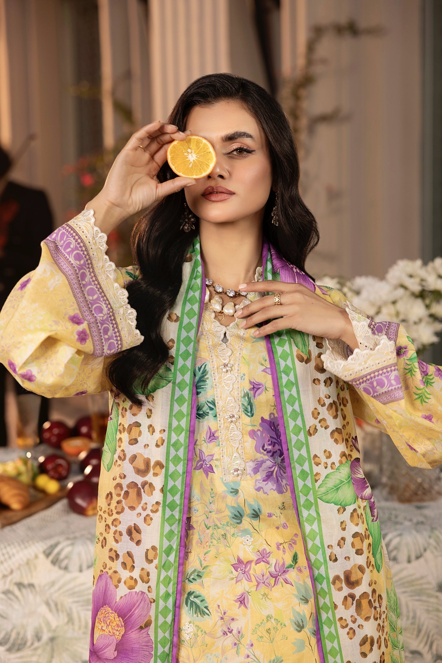 LSM | Embroidered and Printed Lawn | LG-RL-0185