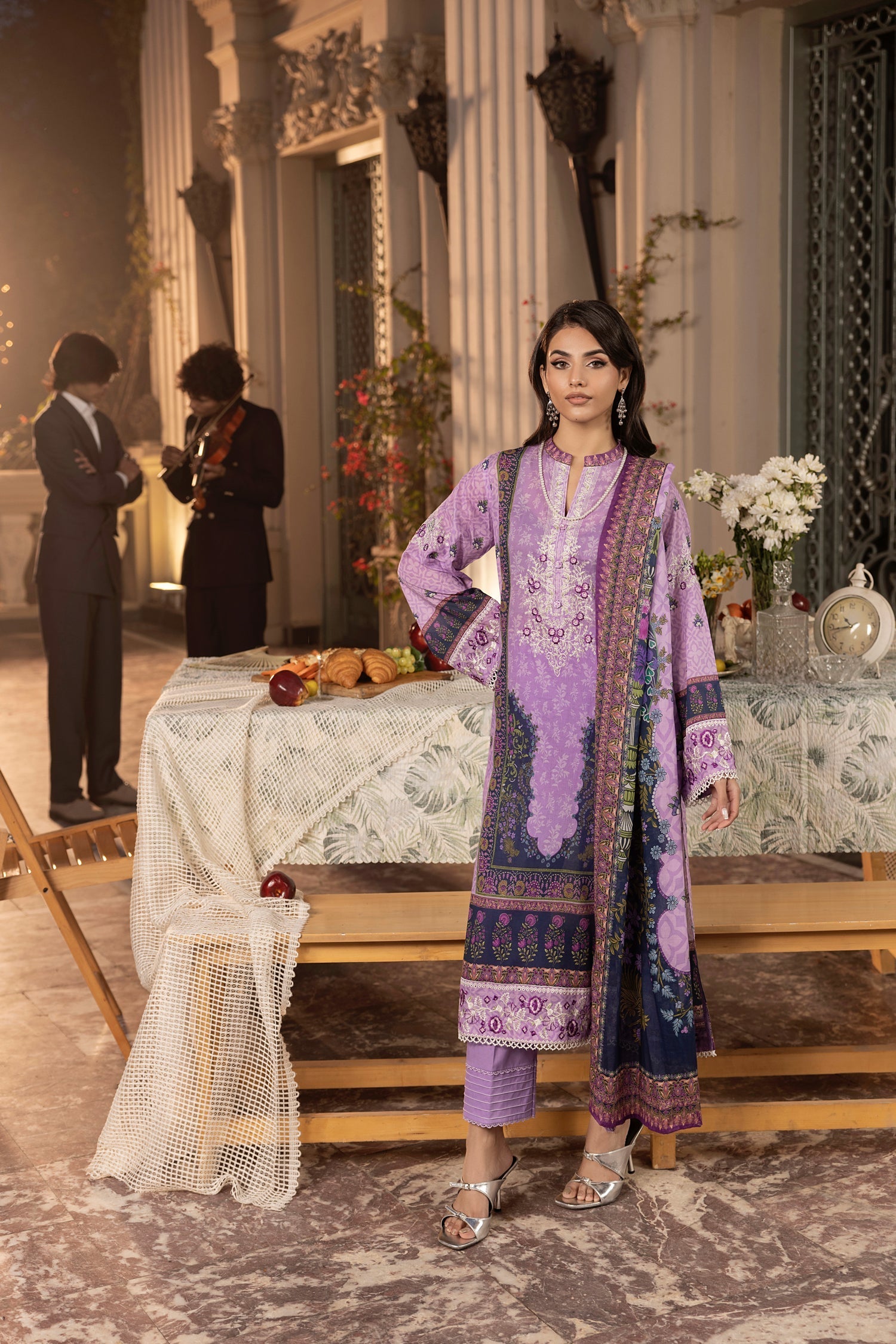 LSM | Embroidered and Printed Lawn | LG-RL-0179