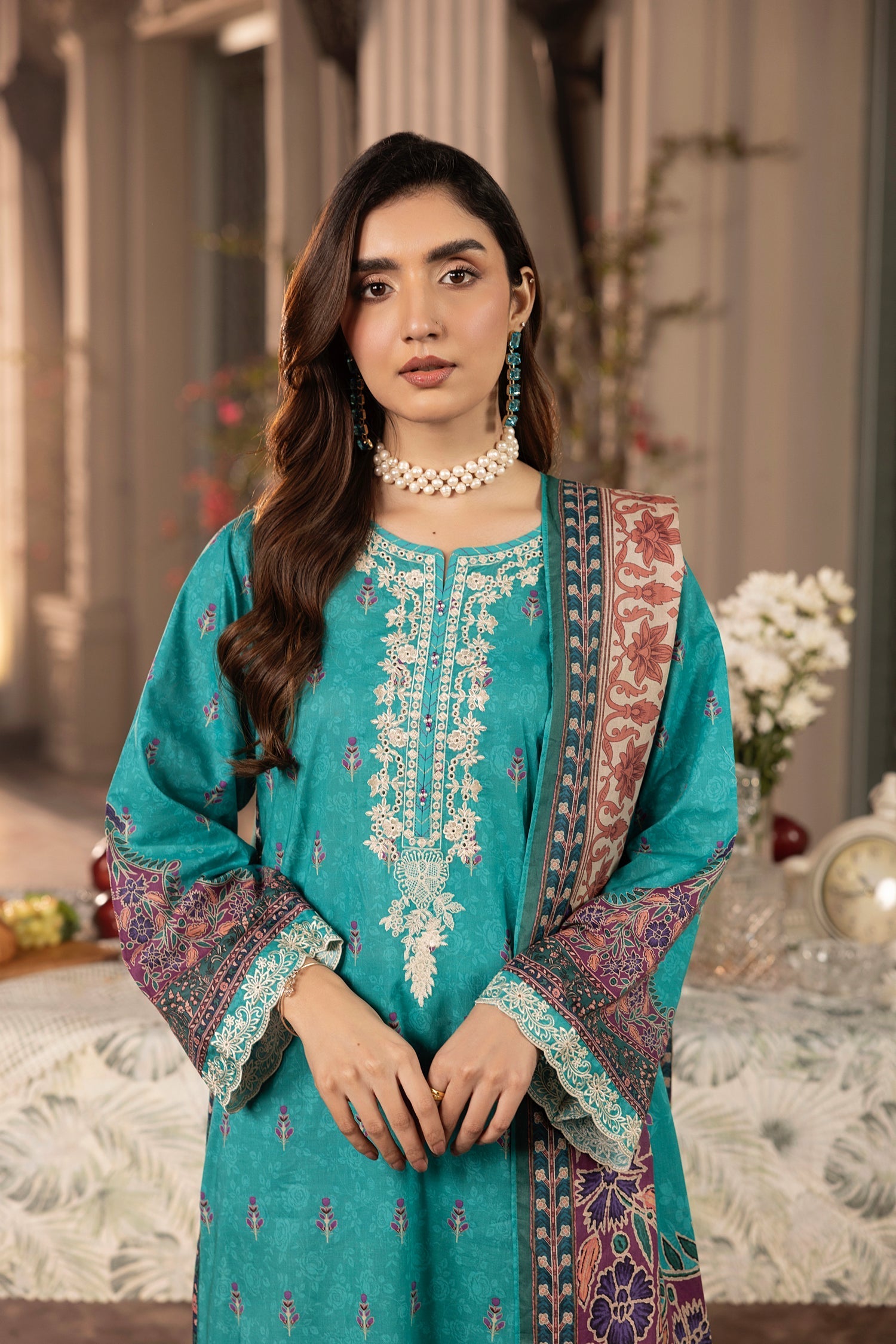 LSM | Embroidered and Printed Lawn | LG-AR-0131