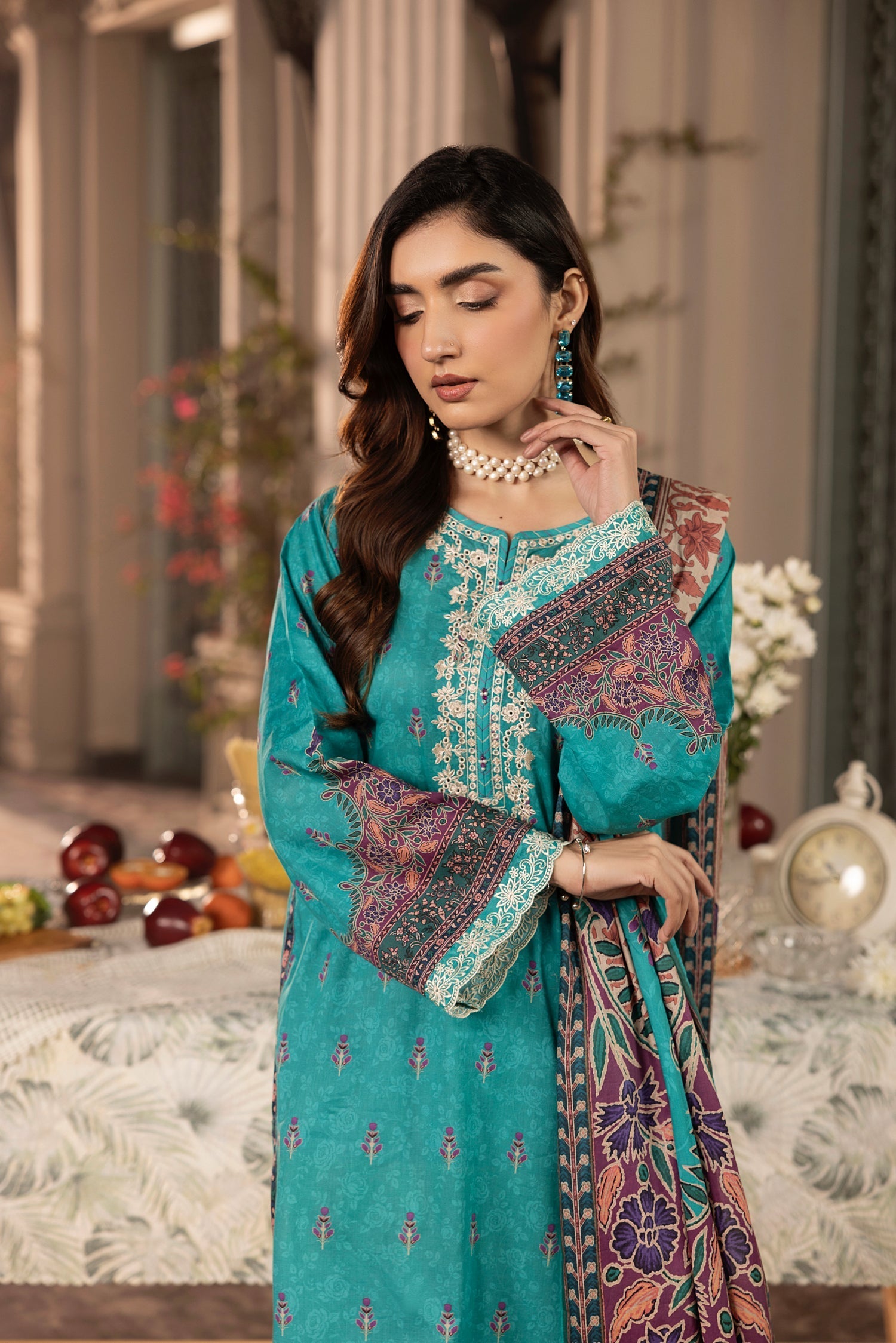 LSM | Embroidered and Printed Lawn | LG-AR-0131