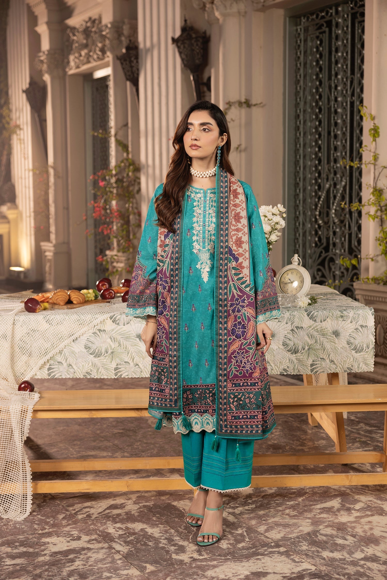 LSM | Embroidered and Printed Lawn | LG-AR-0131