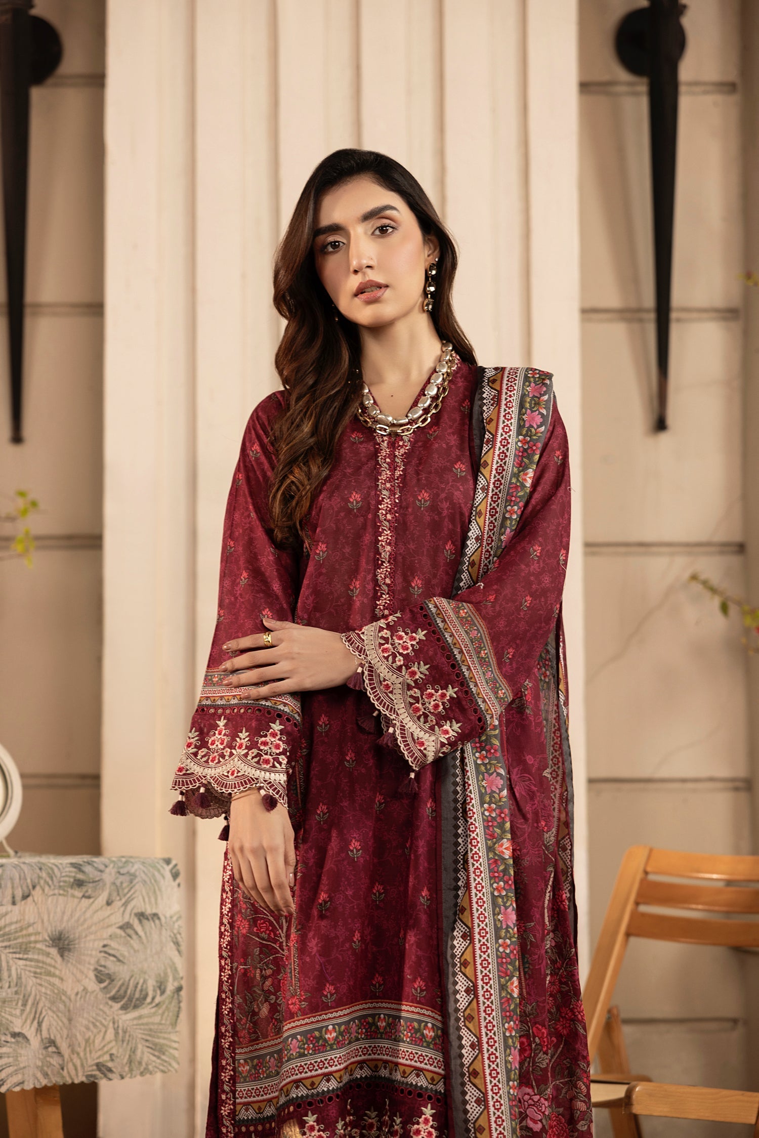 LSM | Embroidered and Printed Lawn | LG-AR-0133