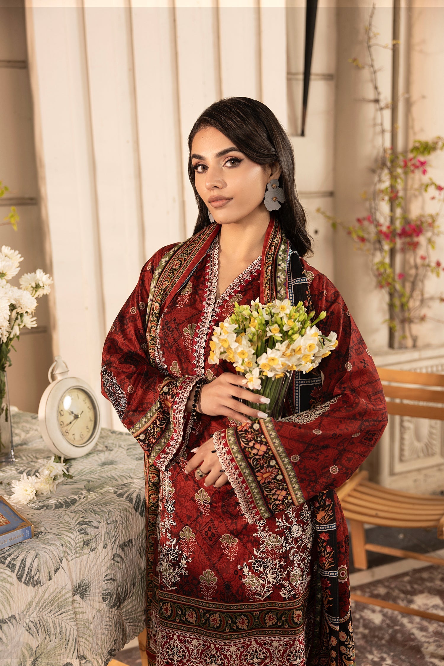 LSM | Embroidered and Printed Lawn | LG-RL-0182