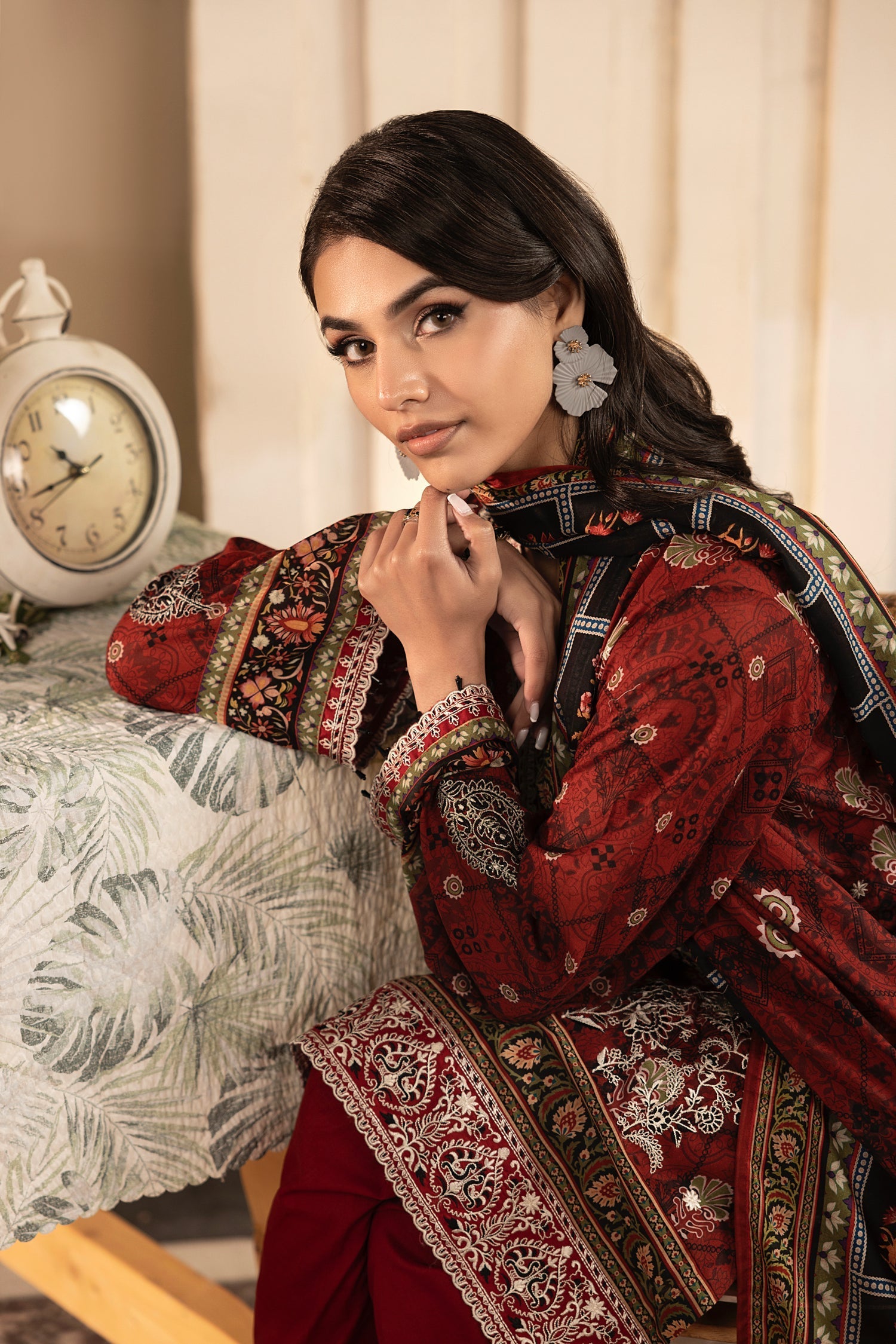 LSM | Embroidered and Printed Lawn | LG-RL-0182