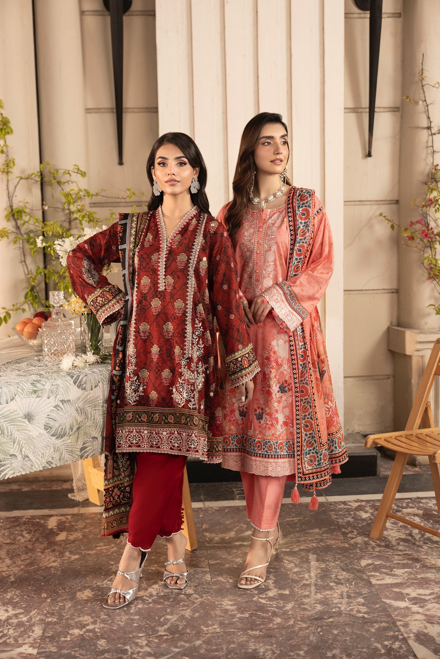 LSM | Embroidered and Printed Lawn | LG-RL-0182