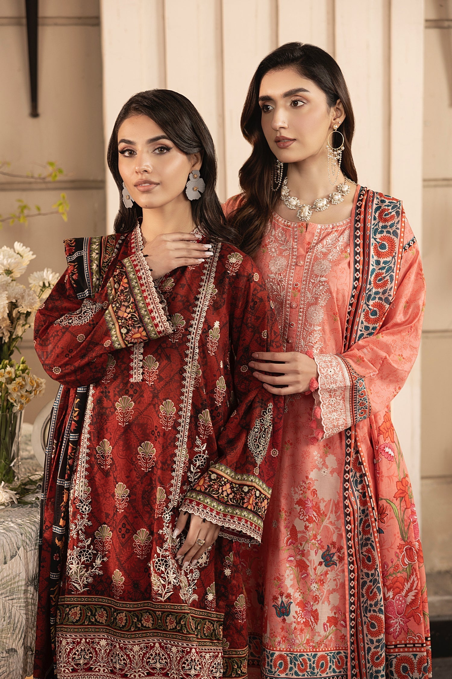 LSM | Embroidered and Printed Lawn | LG-RL-0182
