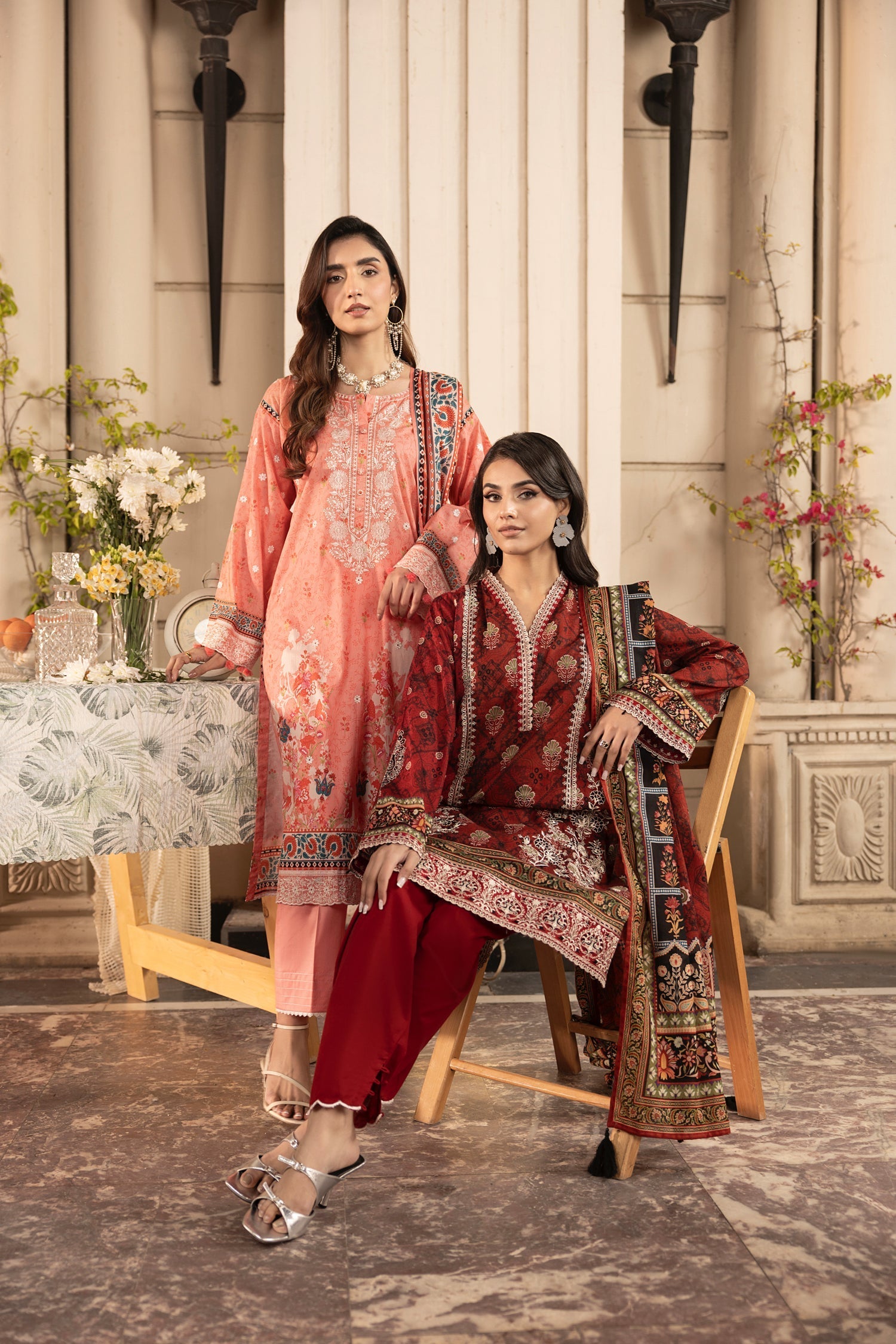 LSM | Embroidered and Printed Lawn | LG-RL-0182