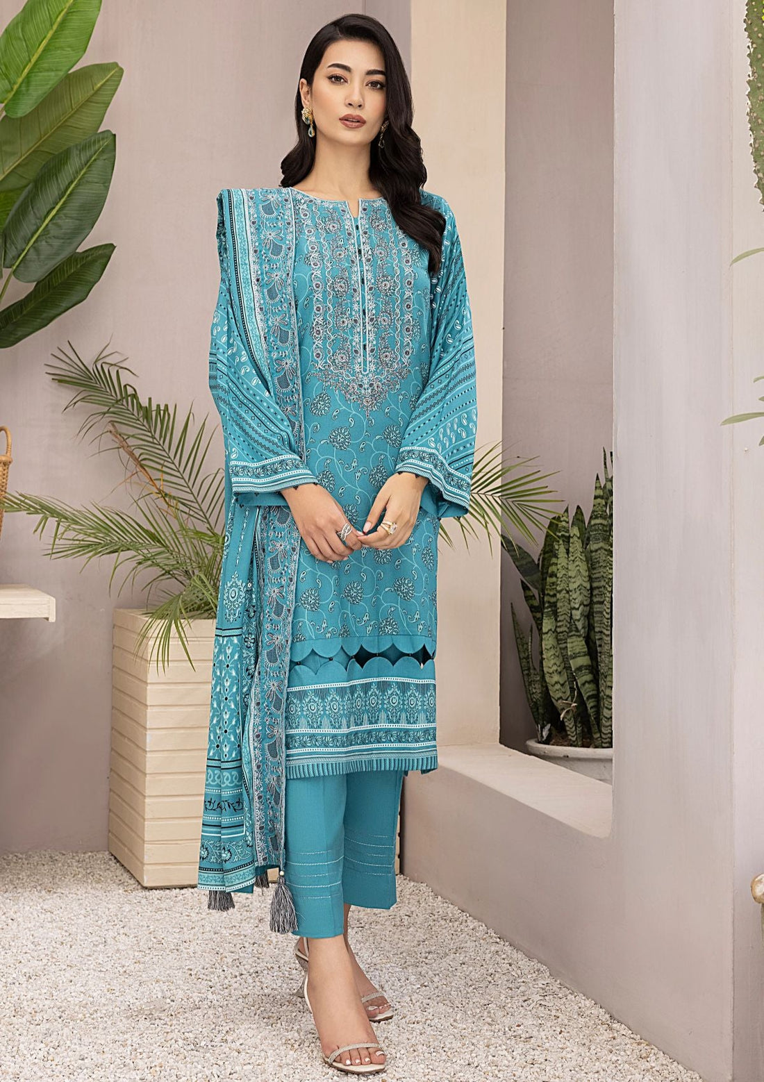 Winter Collection - Lakhany - Embroidered Unstitched - D#0039 - Official Lakhany - Agha Fabrics UK