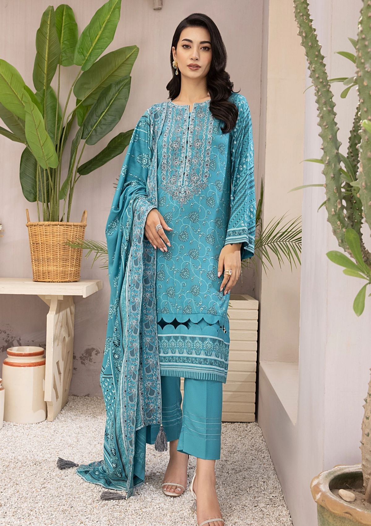Winter Collection - Lakhany - Embroidered Unstitched - D#0039 - Official Lakhany - Agha Fabrics UK