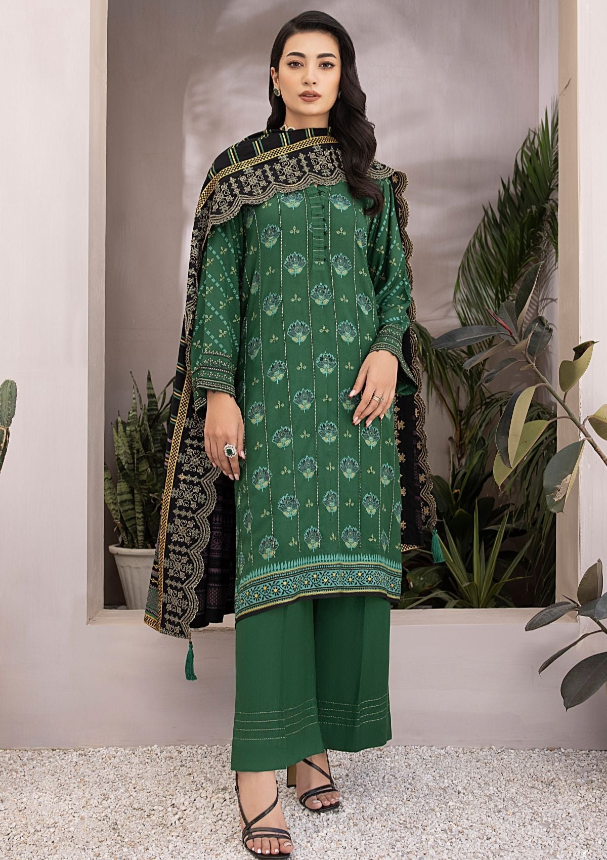 Winter Collection - Lakhany - Embroidered Unstitched - D#0140 - Official Lakhany - Agha Fabrics UK