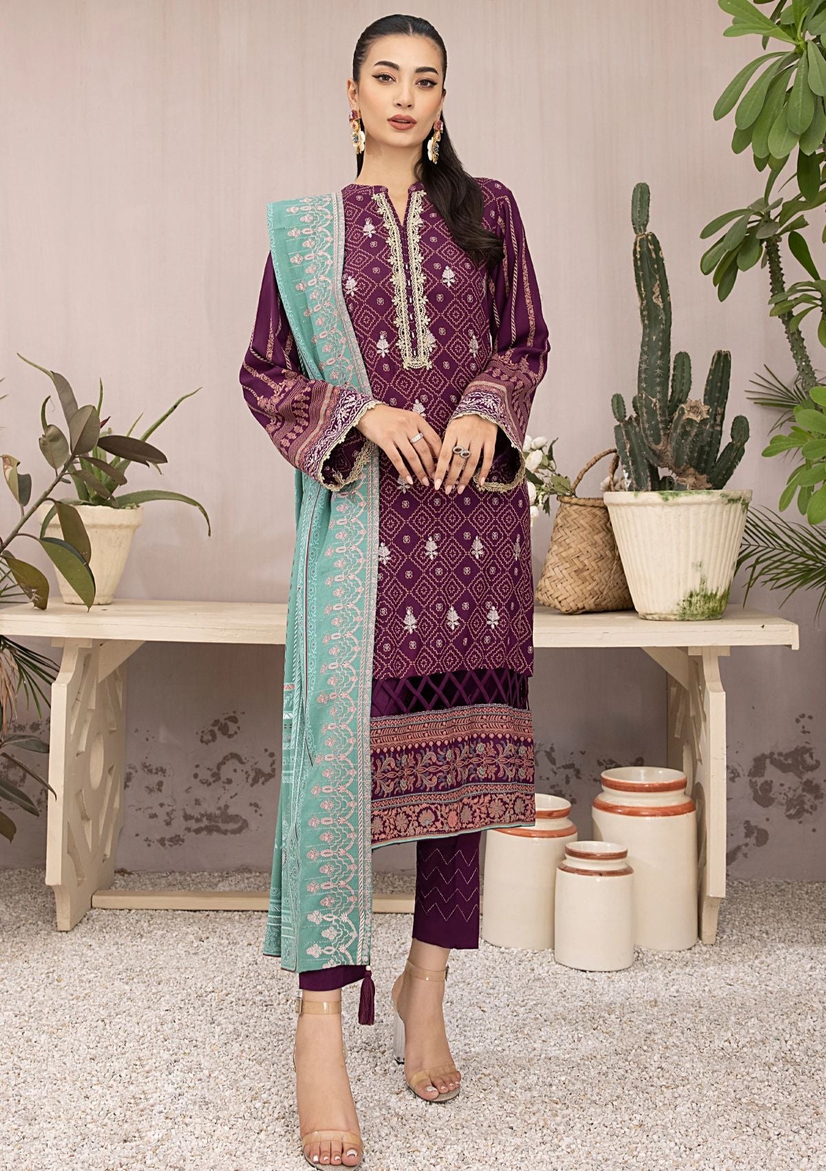 Winter Collection - Lakhany - Embroidered Unstitched - D#0004 - Official Lakhany - Agha Fabrics UK