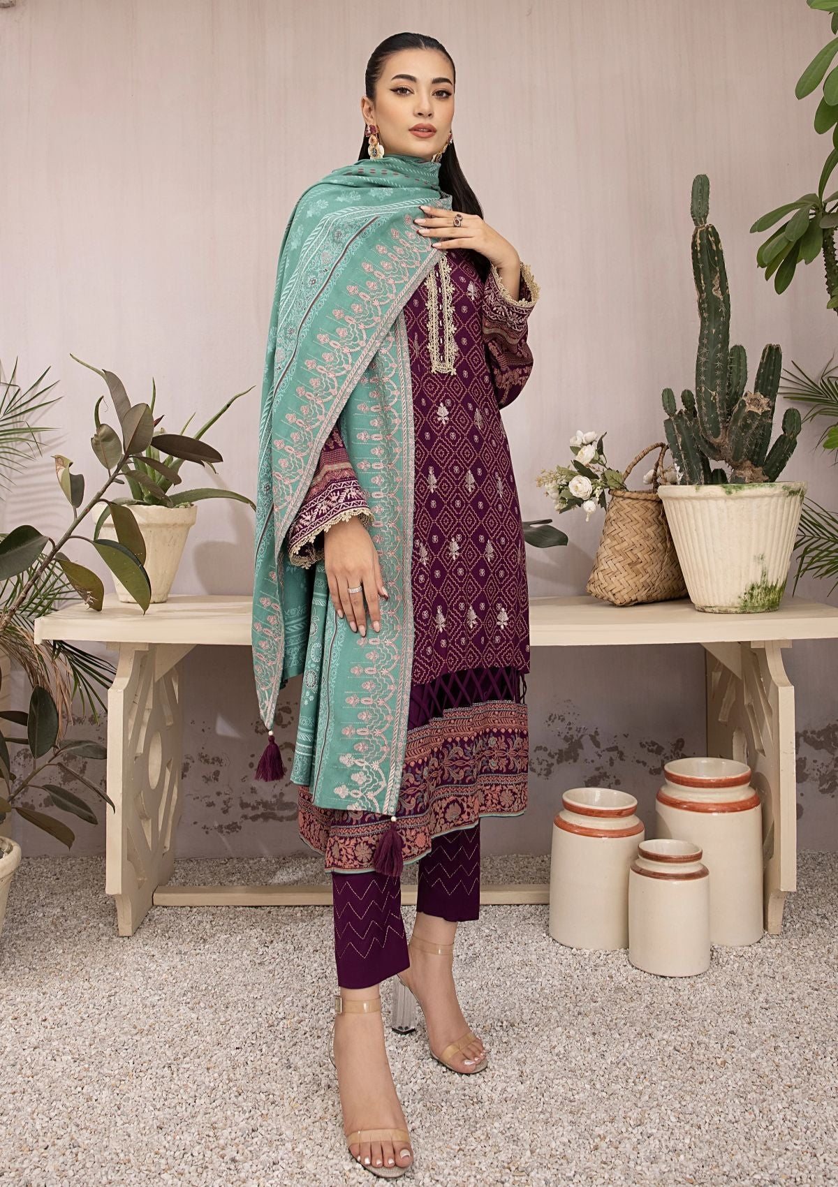 Winter Collection - Lakhany - Embroidered Unstitched - D#0004 - Official Lakhany - Agha Fabrics UK