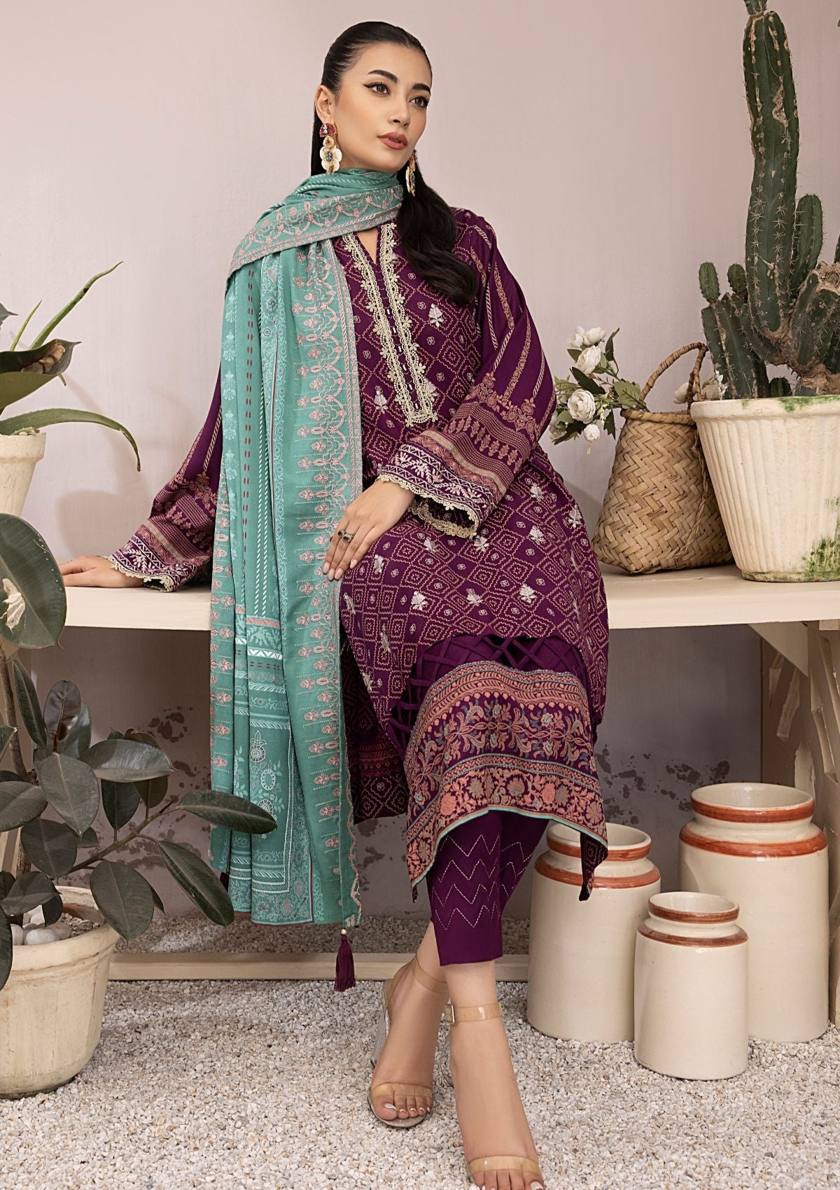 Winter Collection - Lakhany - Embroidered Unstitched - D#0004 - Official Lakhany - Agha Fabrics UK