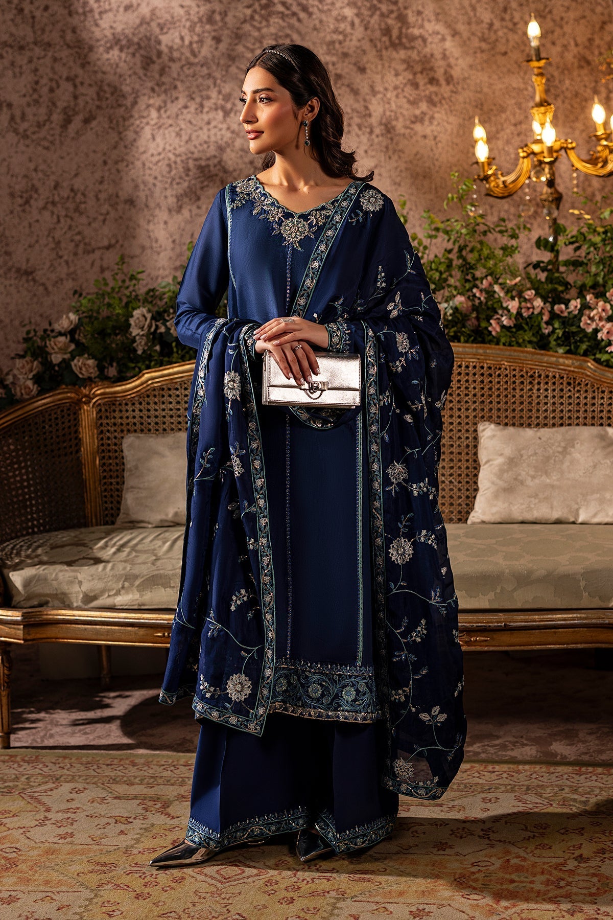 Mina Kashif | Loona Lawn 25 | Midnight