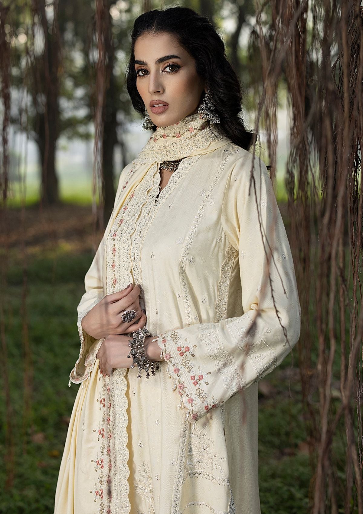 Winter Collection - Lakhany - Emb Winter Shawl - D#0046 - Official Lakhany - Agha Fabrics UK