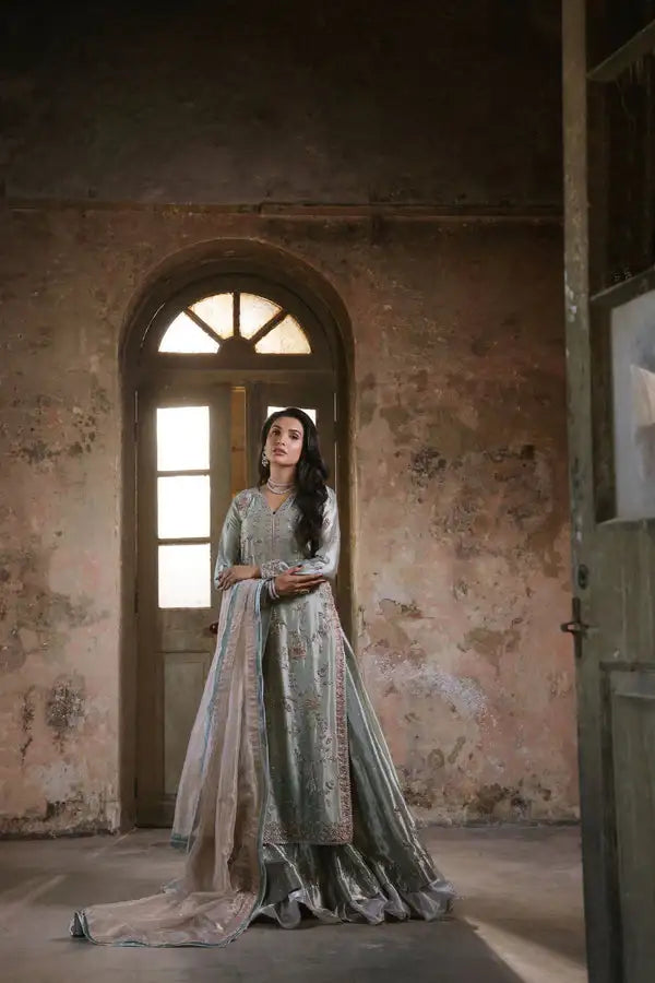 Wahaj M Khan | Banno Wedding Formals | Iceblue Lama Bano outfit